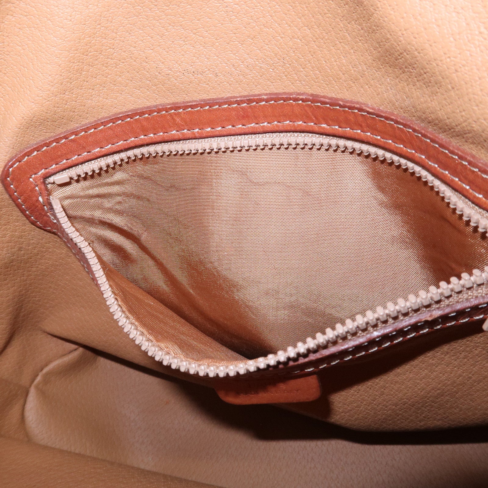 CELINE Macadam PVC Canvas Leather Shoulder Bag Crossbody Bag Brown