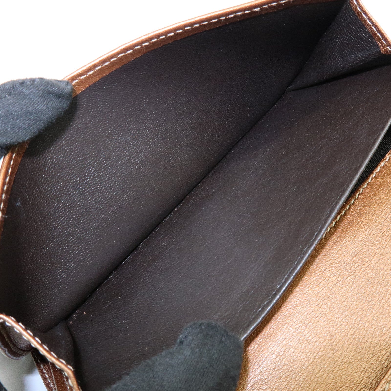 GUCCI Interlocking G GG Canvas Leather Long Wallet Light Brown