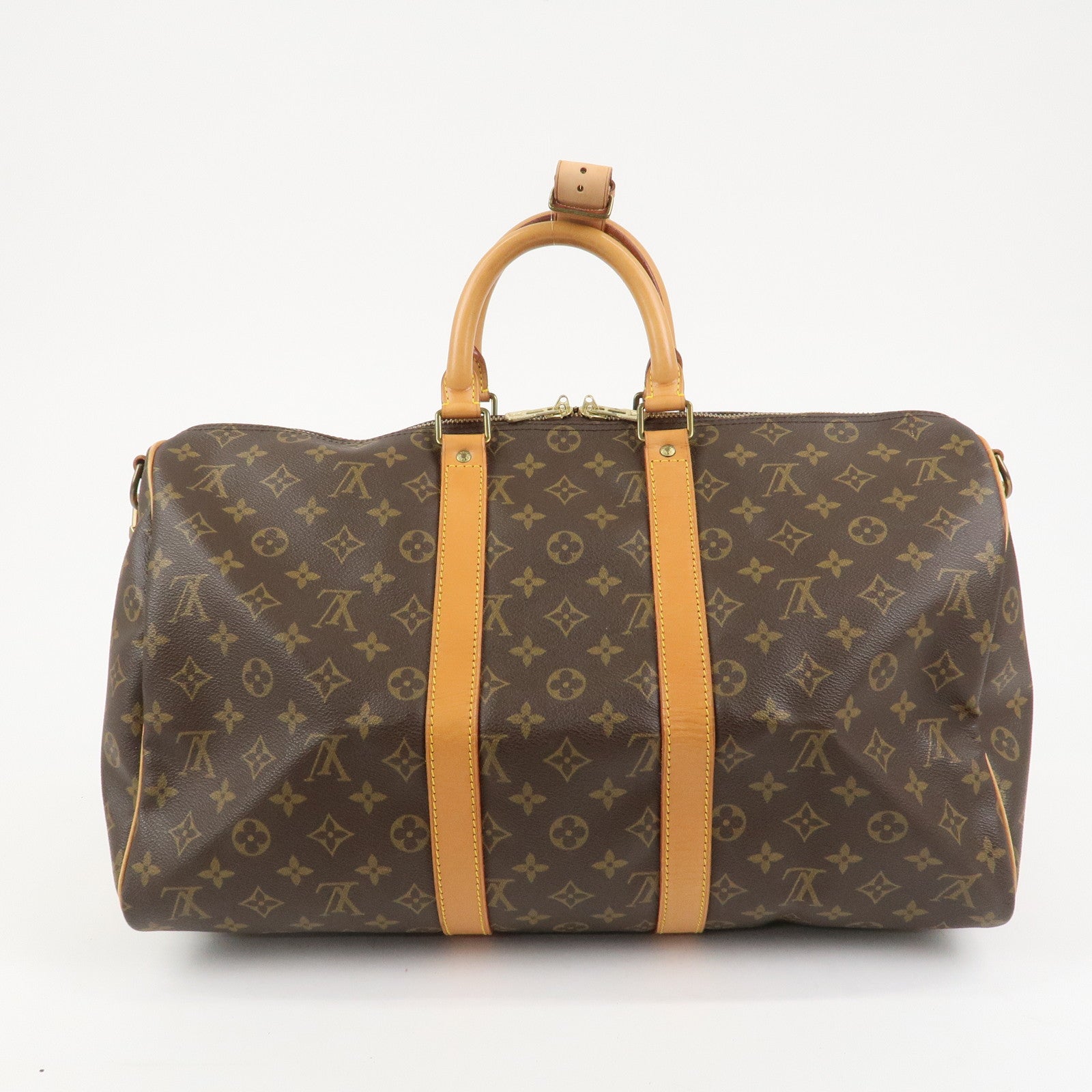 Louis Vuitton Monogram Keep All Bandouliere 45 Boston Bag M41418