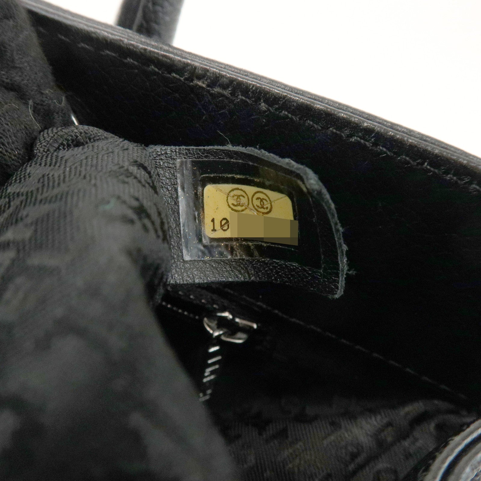 CHANEL 2.55 Calf Leather Executive Tote Bag Hand Bag Black