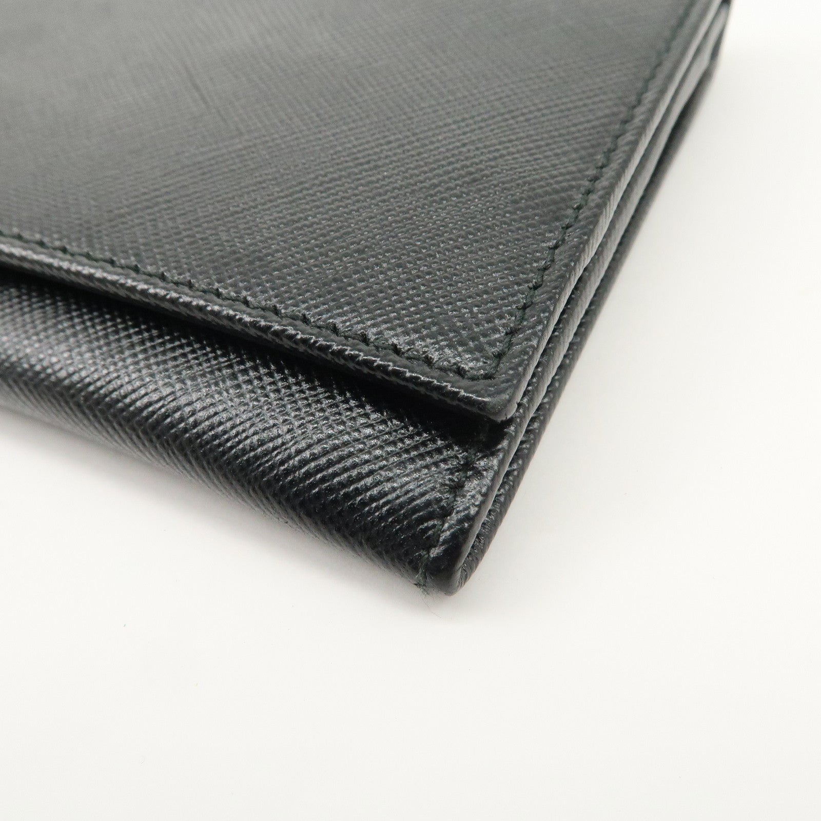 Ferragamo Gancini Vara Leather Wallet Set Of 2 Black Purple Used