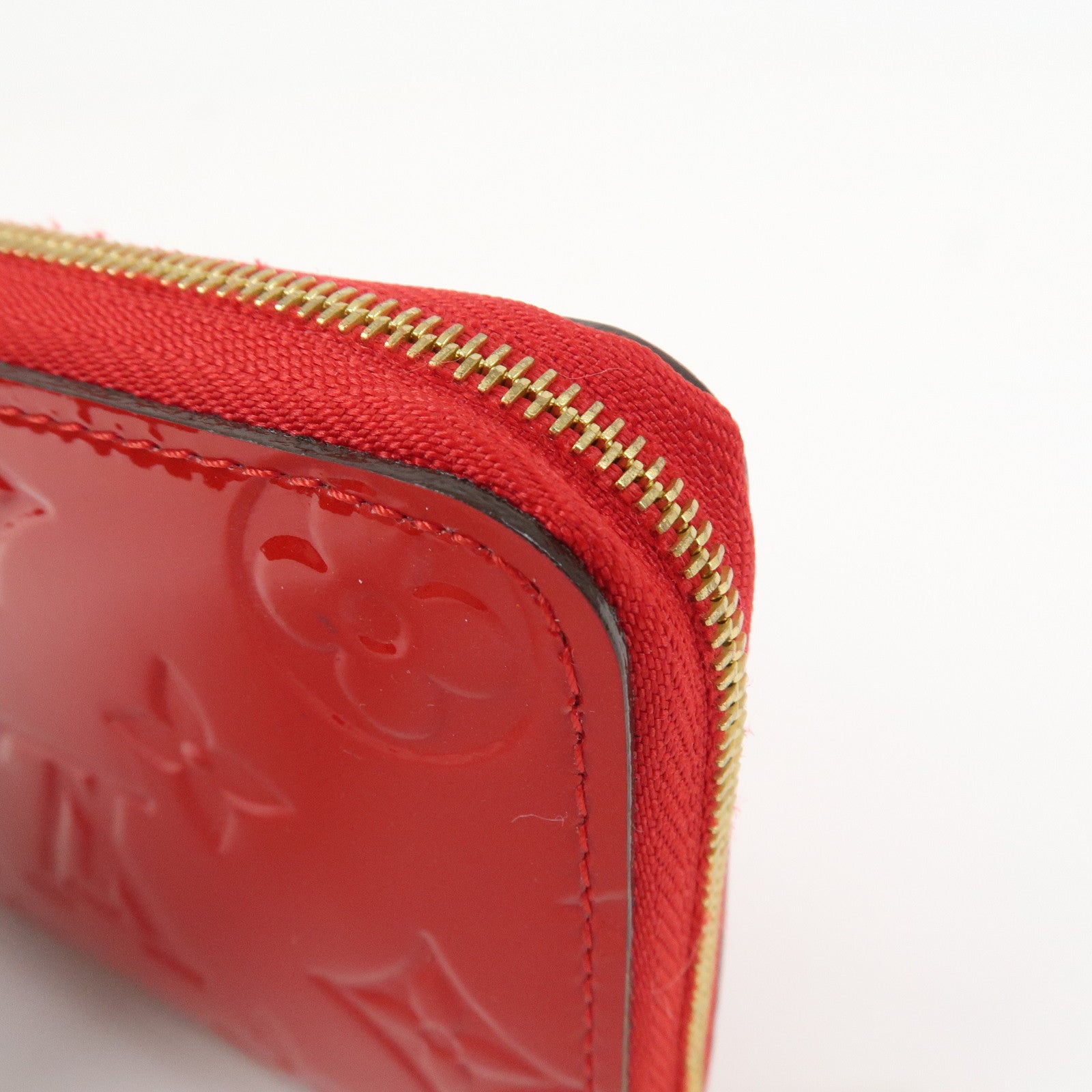 Louis Vuitton Vernis Leather Zippy Coin Purse Wallet Cerise M90202