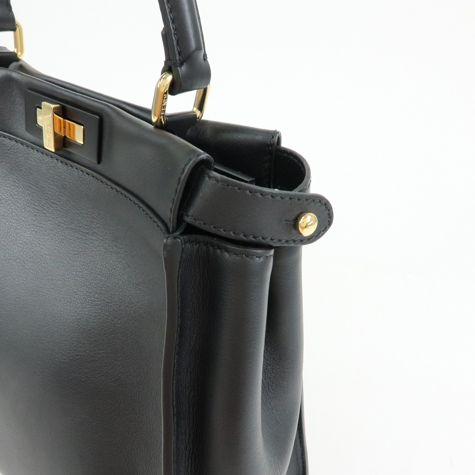 FENDI Peekaoo Calf Leather 2Way Bag Hand Bag Shoulder Bag 8BN290