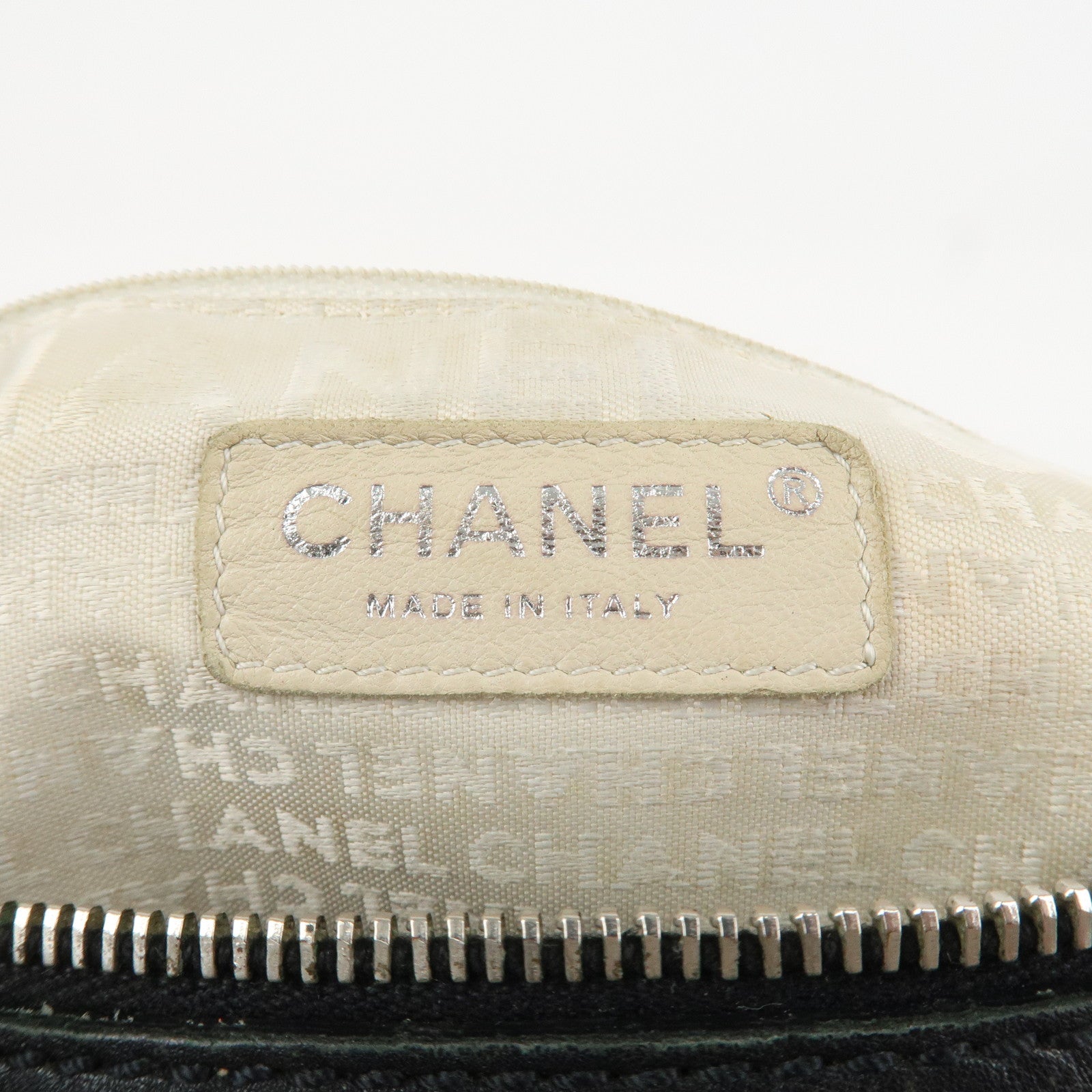 CHANEL COCO Mark Lamb Skin Tweed Shoulder Bag Hand Bag Black Silver HDW Used