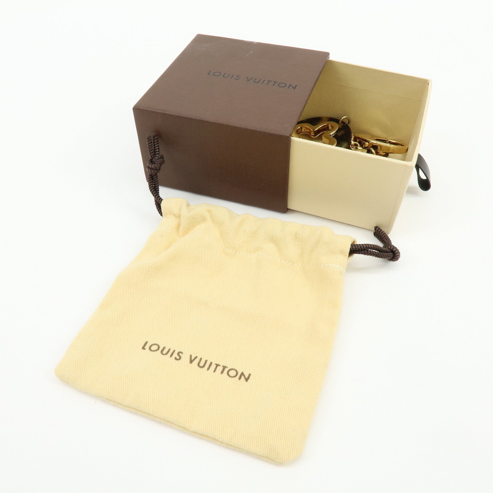 Louis Vuitton Bijou Sac Insolence Bag Charm Gold Brown M65087