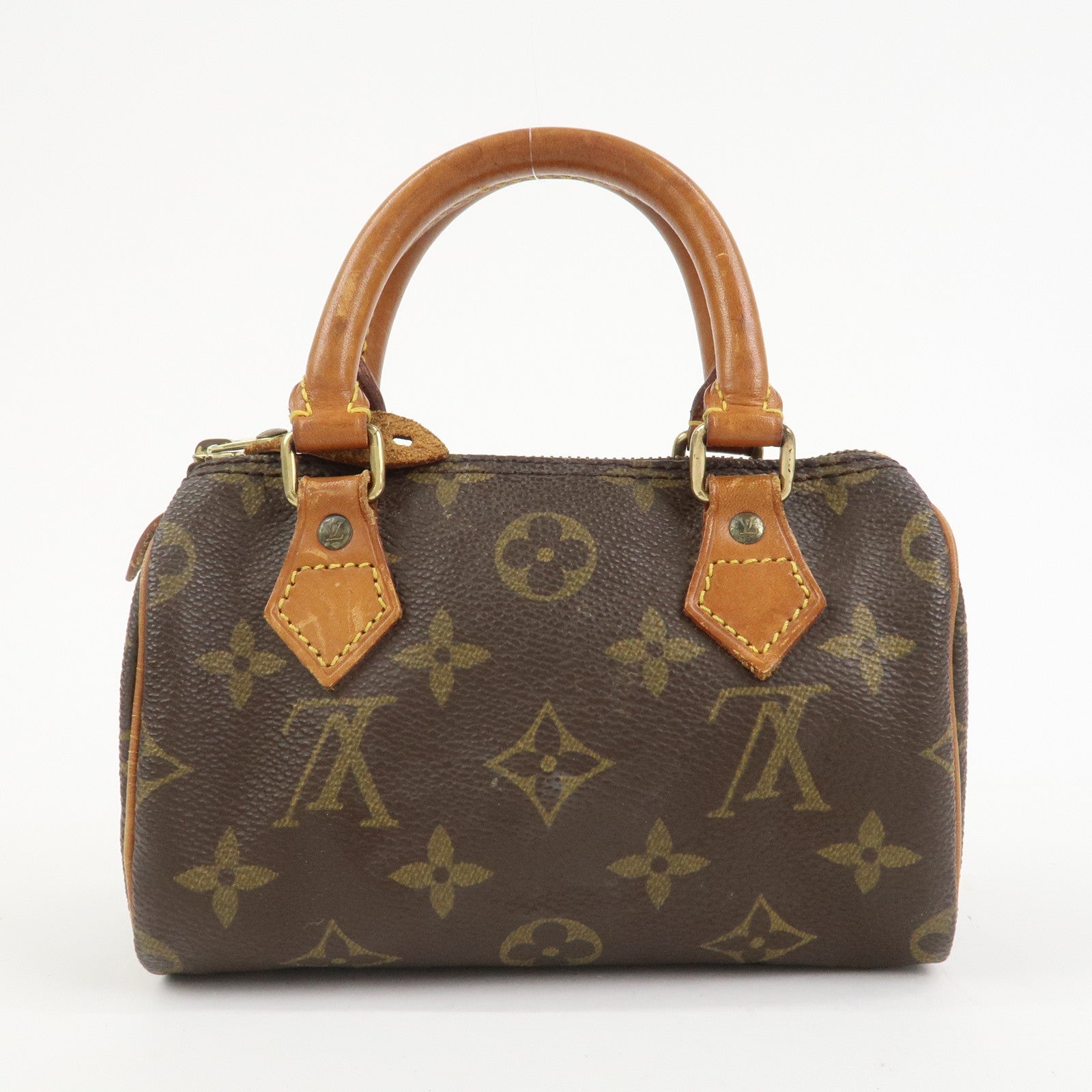 Louis Vuitton Monogram Mini Speedy Hand Bag Brown M41534