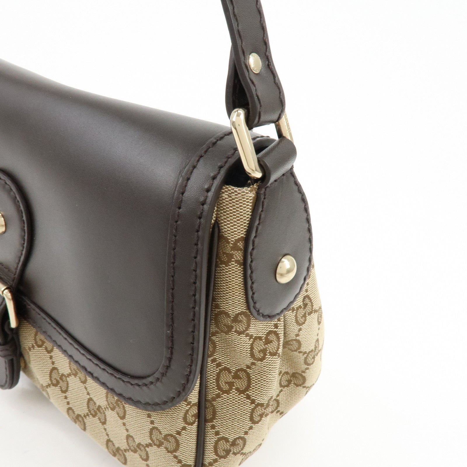 GUCCI Sukey Interlocking G GG Canvas Leather Shoulder Bag 308452