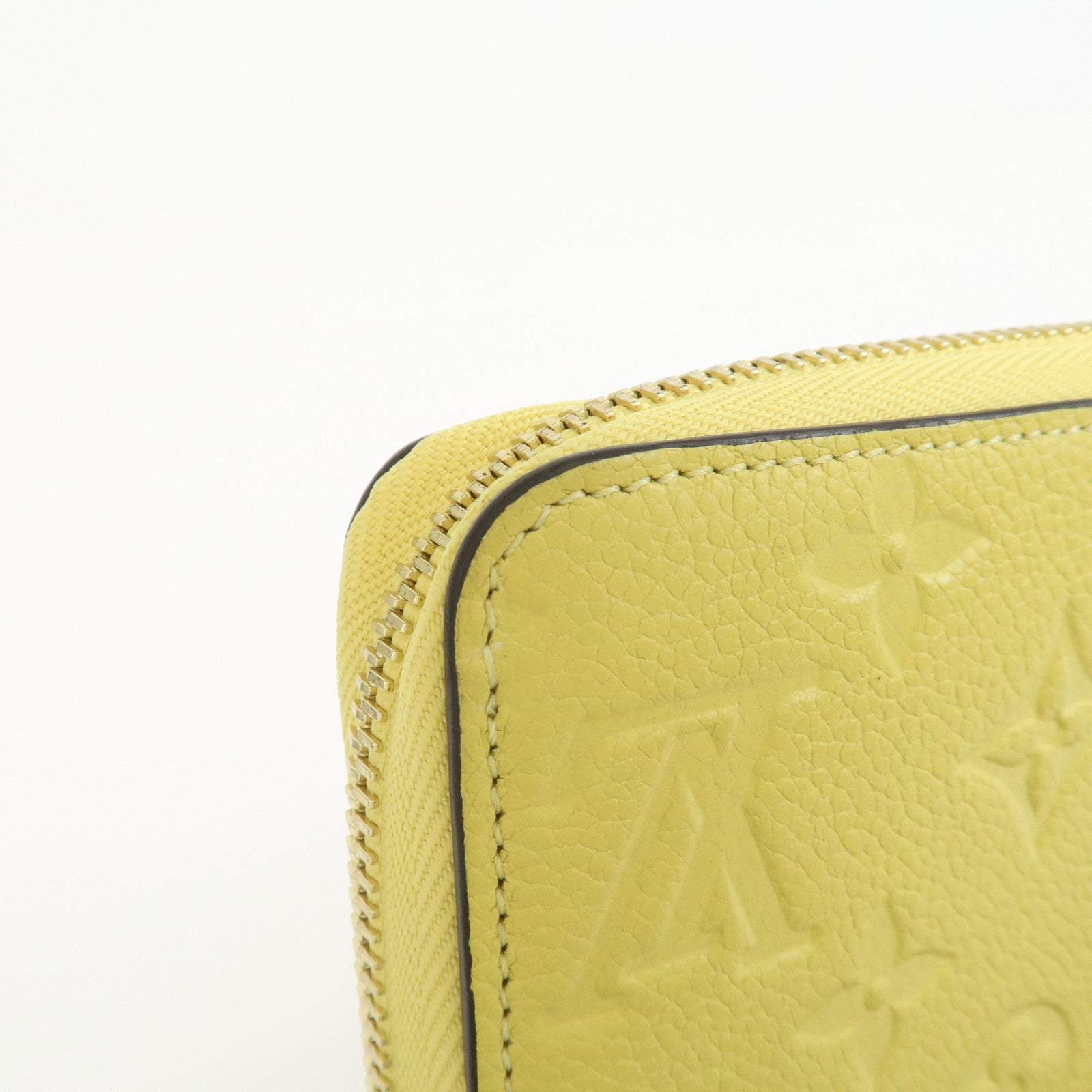 Louis Vuitton Monogram Empreinte Round Zippy Wallet Jaune M82043