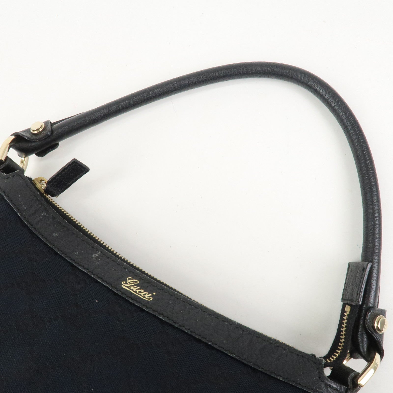GUCCI GG Monogram Canvas Shoulder Bag Hand Bag Black 146244