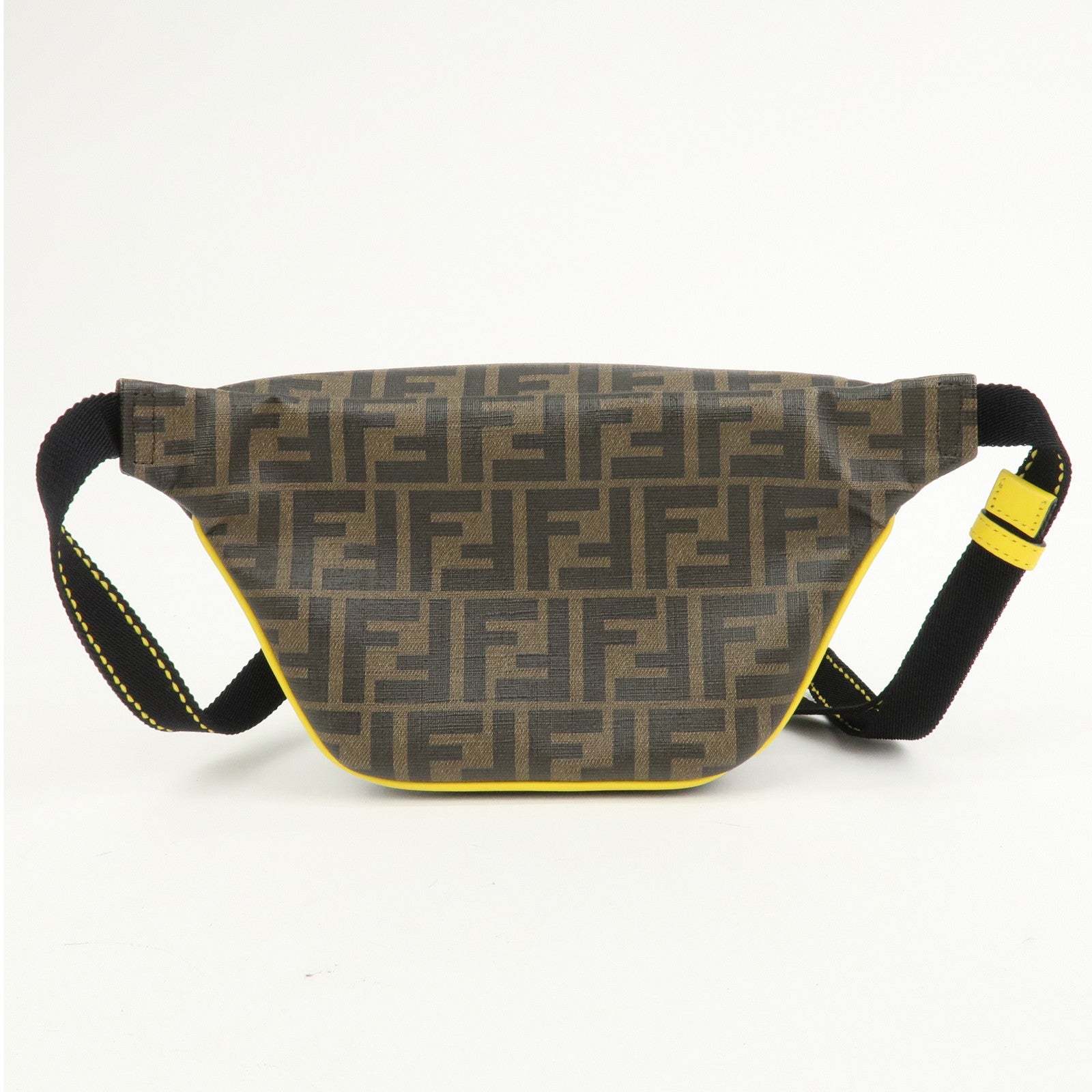 FENDI Zucca Seleria Logo PVC Leather Waist Bag Body Bag 7VA446