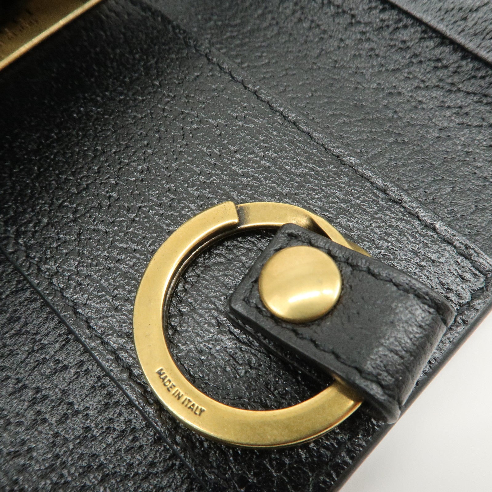 GUCCI GG Marmont Leather 6 Rings Key Case Black 435305