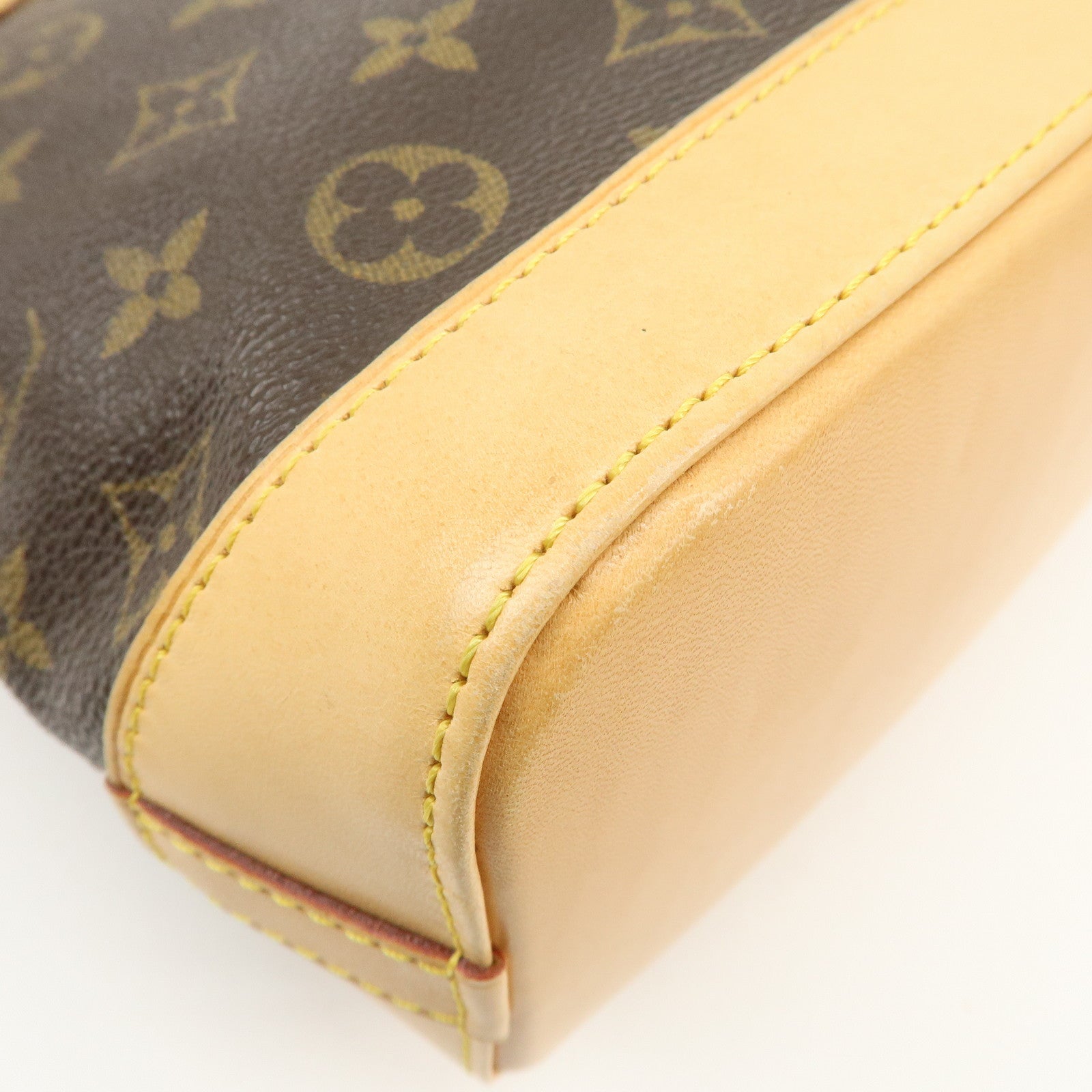 Louis Vuitton Monogram Lock It Hand Bag Old Style Brown M40102 Used