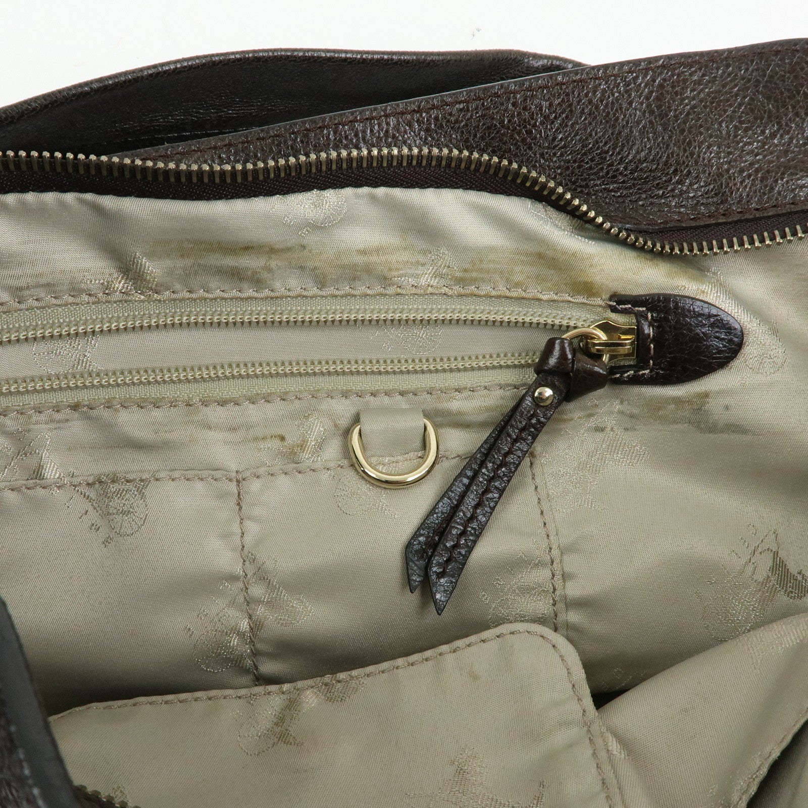 CELINE Bittersweet Leather Shoulder Bag Hand Bag Brown