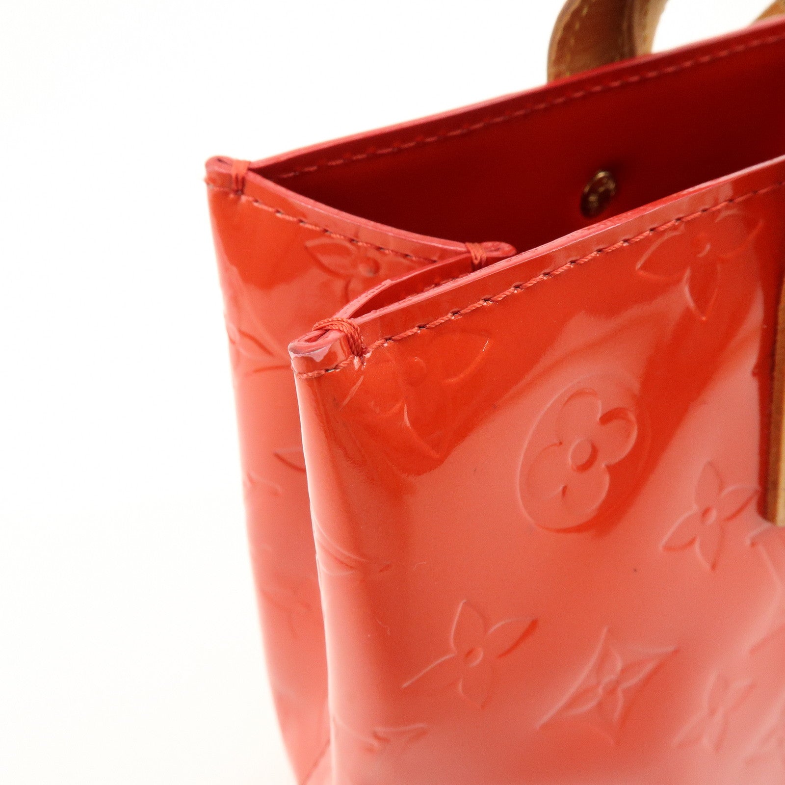Louis Vuitton Monogram Vernis Lead PM Hand Bag Rouge M91088