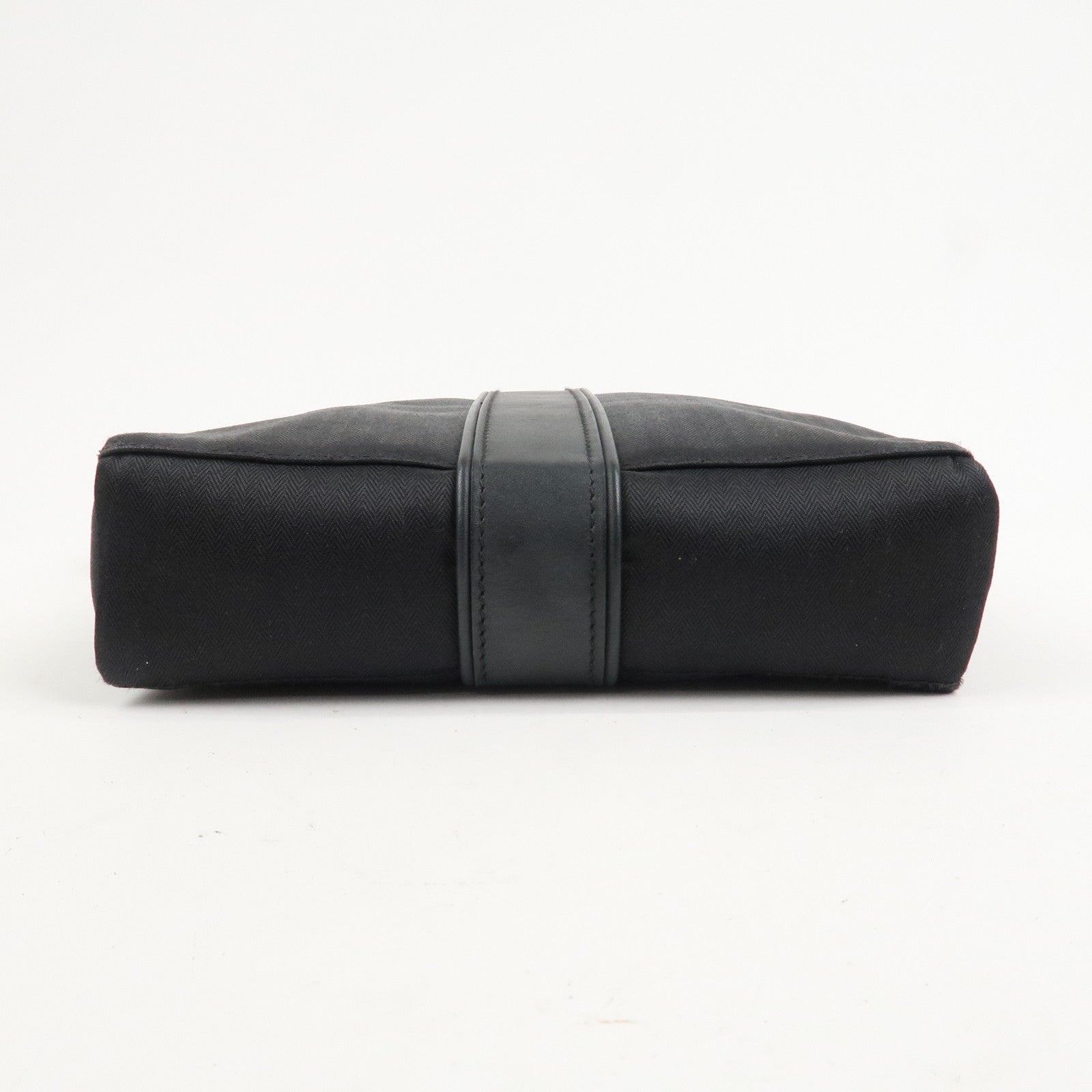 HERMES Toile Chevrons Leather Acapulco Bandouliere Shoulder Bag MM