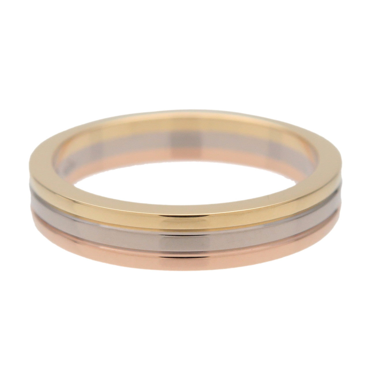 Cartier Vendome Three Color Ring K18 750YG/RG/WG #50 US5.5