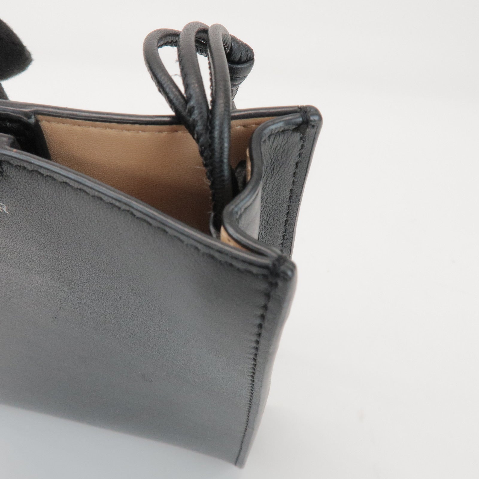 JIL SANDER Tangle Leather Shoulder Bag Crossbody Bag Black