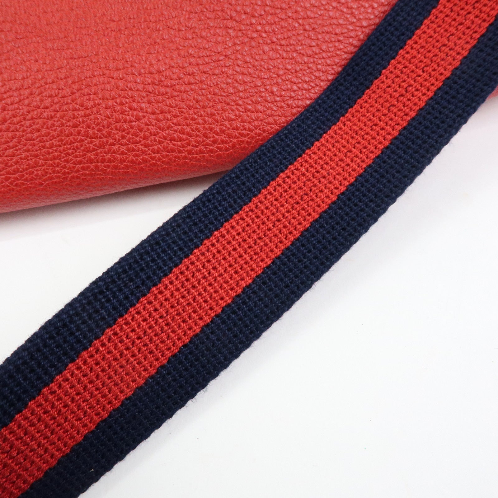 GUCCI Sherry Leather Waist Bag Crossbody Bag Red 530412