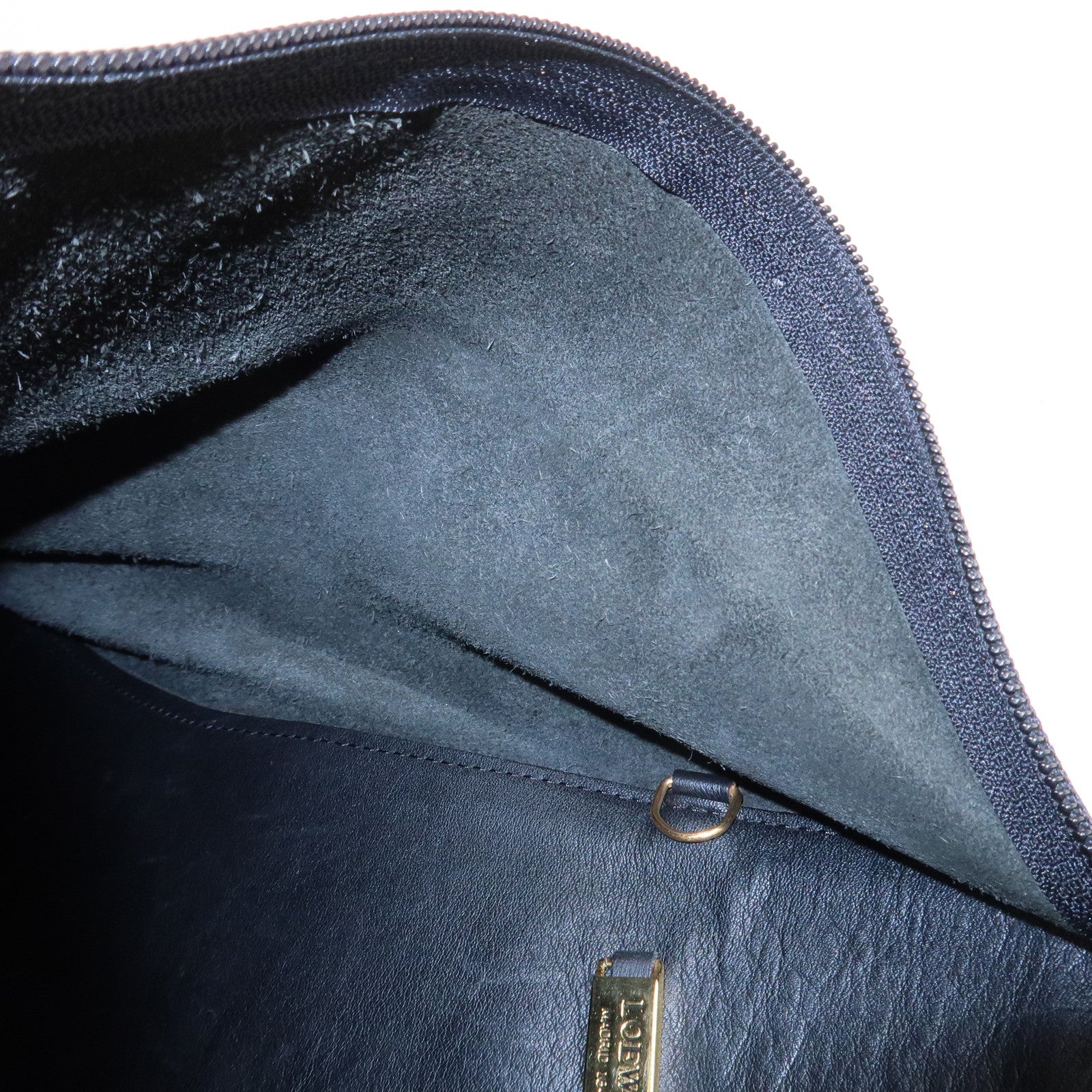 LOEWE Anton Anagram Leather Backpack Shoulder Bag Black