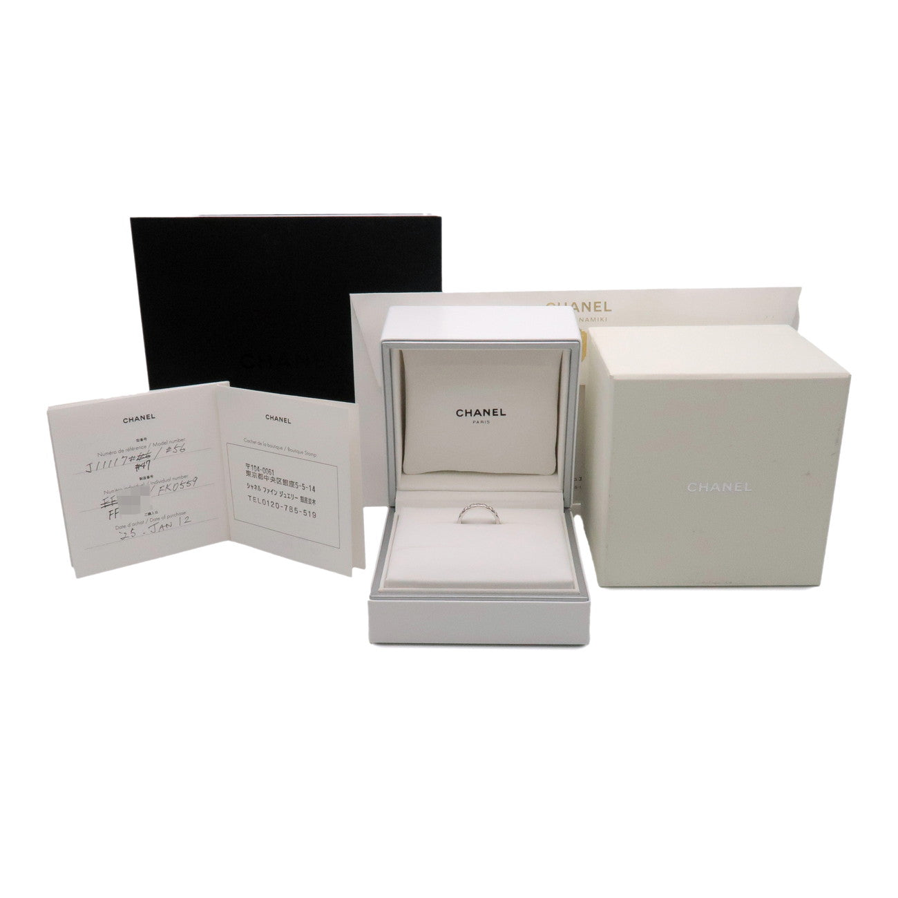 CHANEL COCO Crush Ring #47 PT950 Platinum US4 EU47 HK6.5 J11117