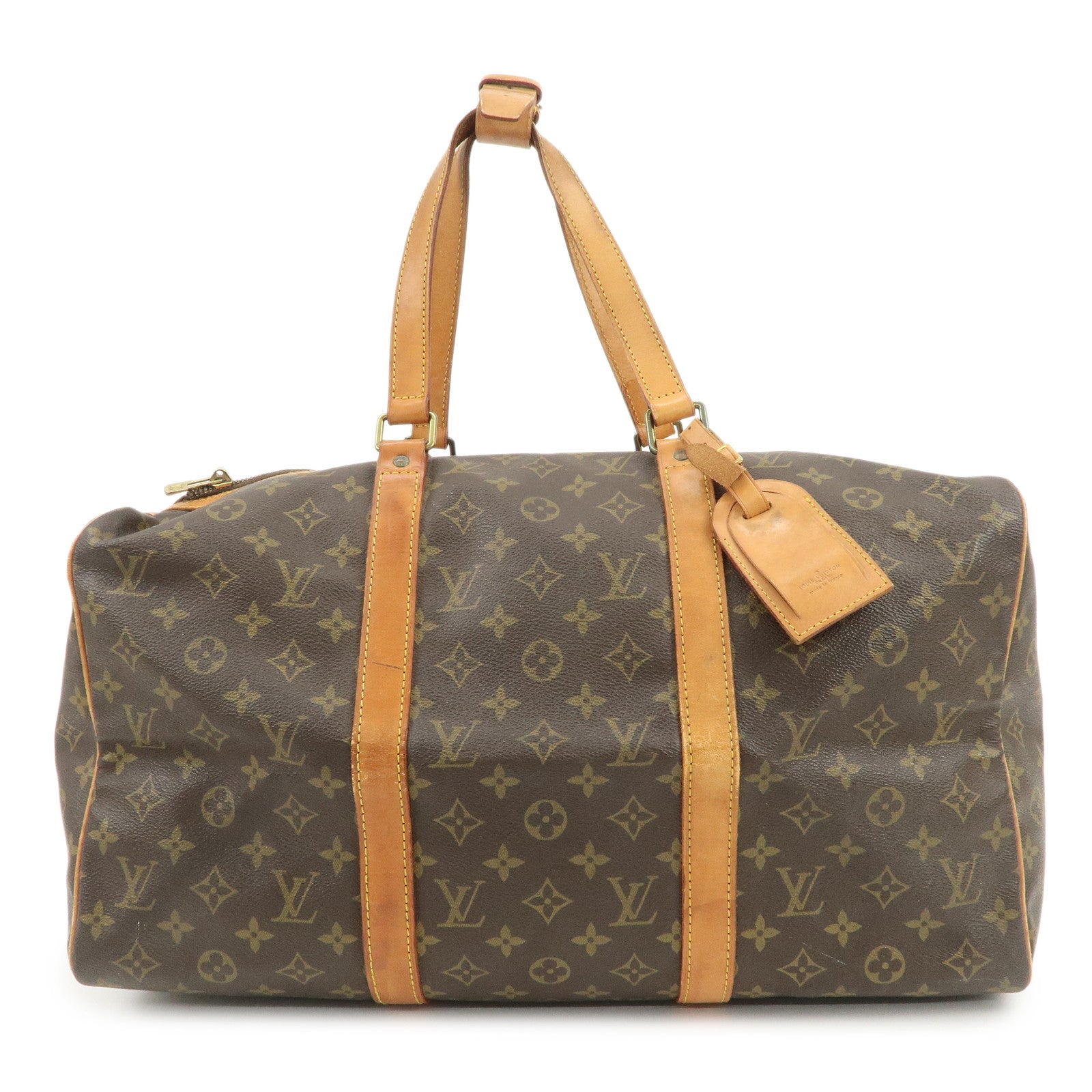 Louis Vuitton Monogram Sac Souple 45 Boston Bag Brown M41624