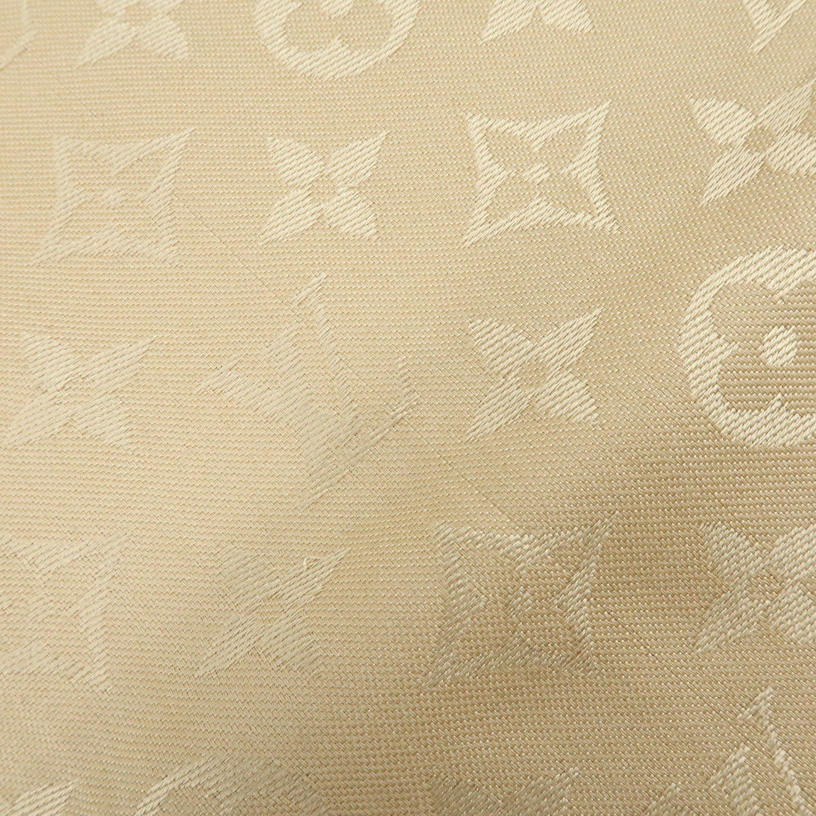 Louis Vuitton Monogram Shine Silk Wool Scarf Shawl Beige