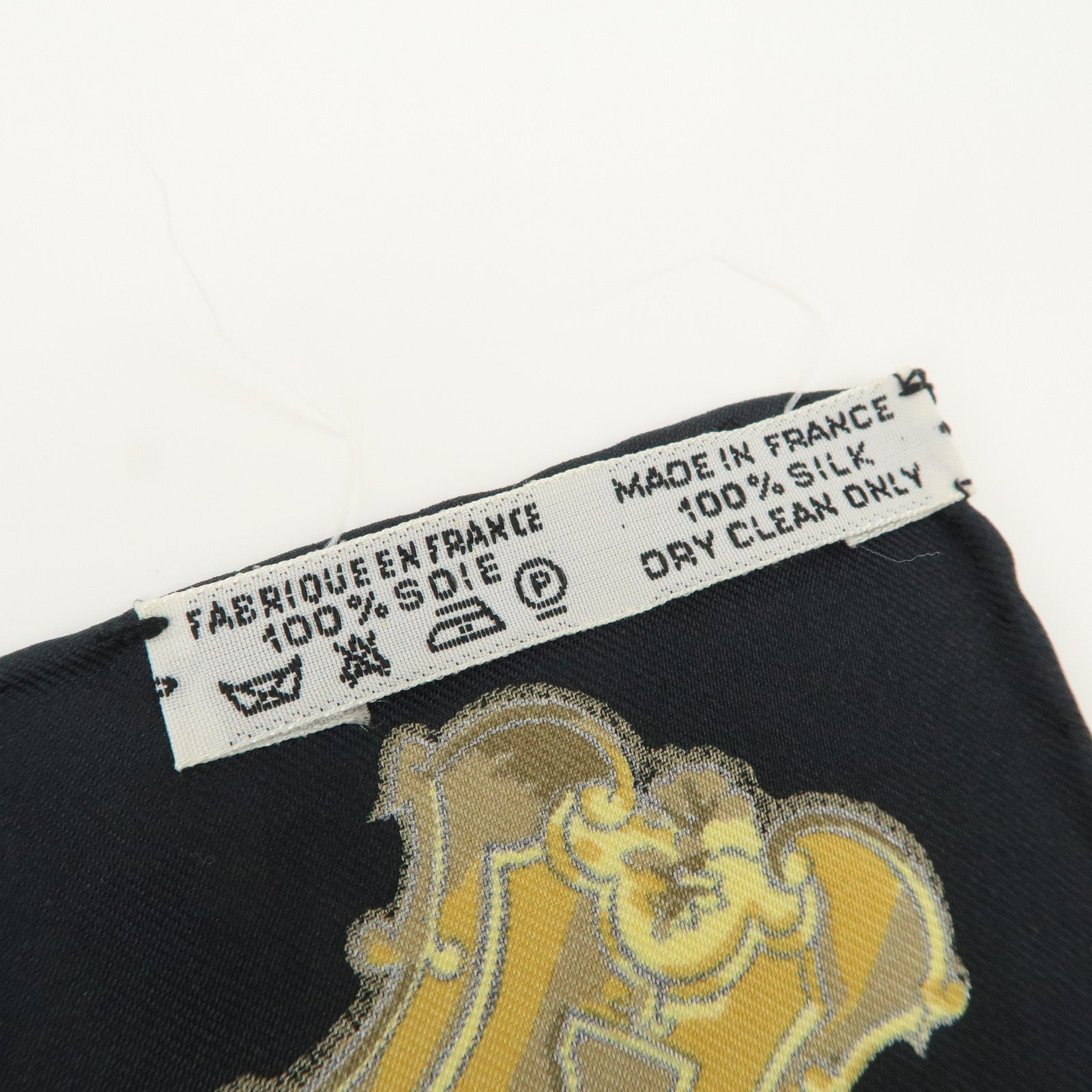 HERMES Carre 90 Silk 100% Scarf LES CLES THE KEYS RARE White Used