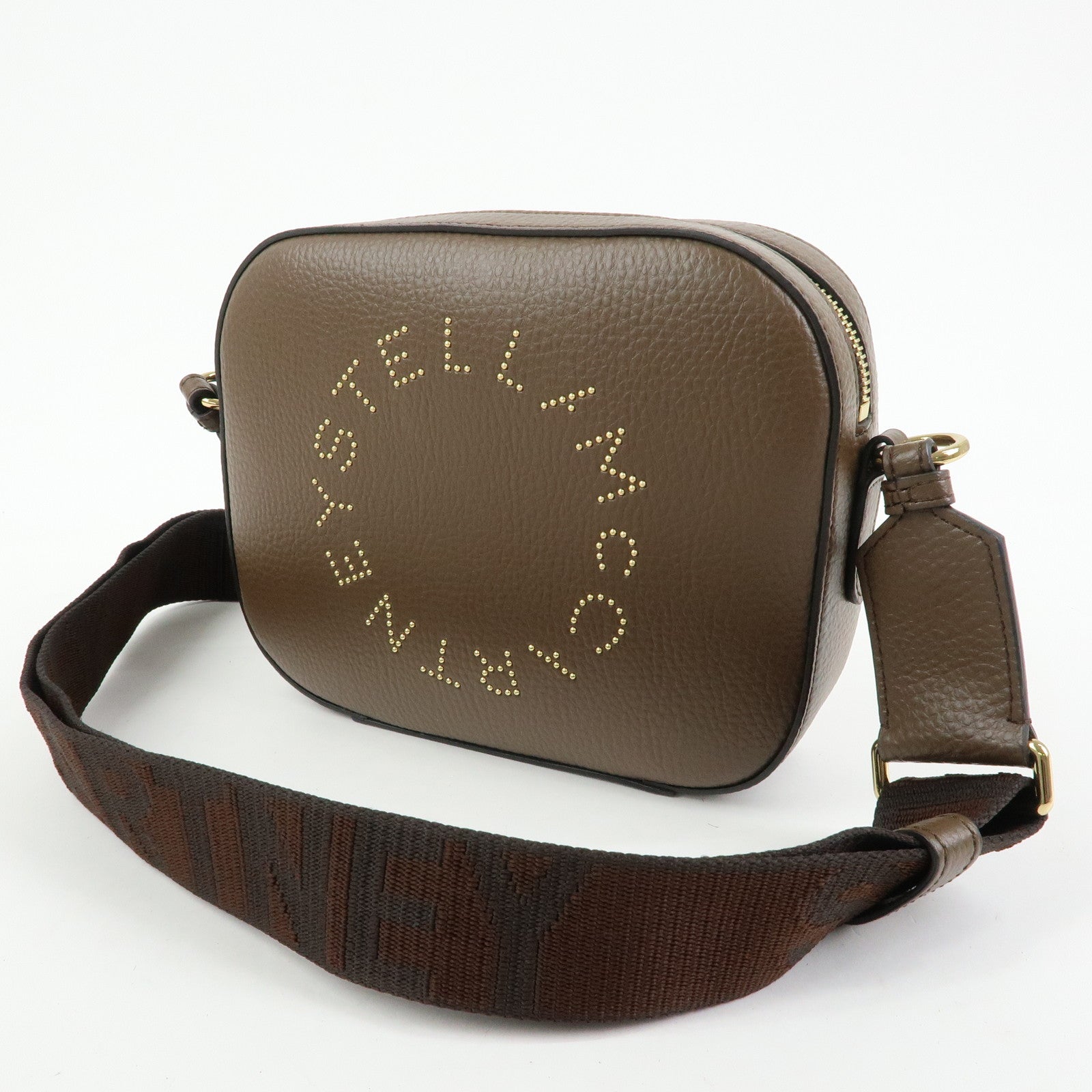 STELLA MCCARTNEY Faux Vegan Leathr Shoulder Crossbody Bag Brown