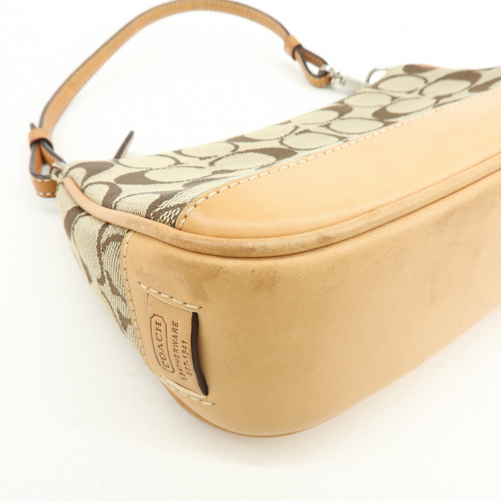 COACH Signature Set of 2 Canvas Leather Suede Shoulder Bag