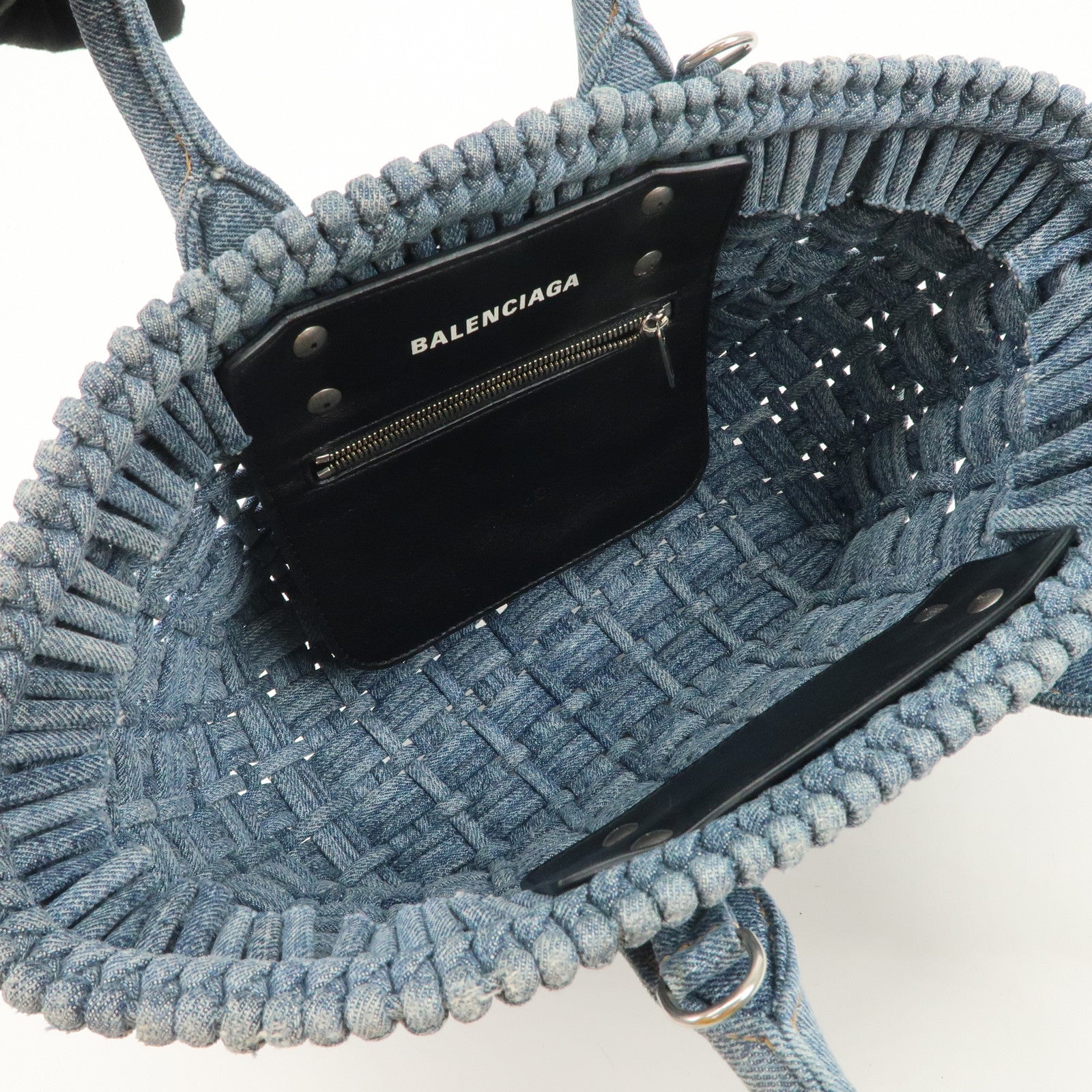 BALENCIAGA BISTRO XS 2WAY Bag Hand Bag Denim Blue 671342