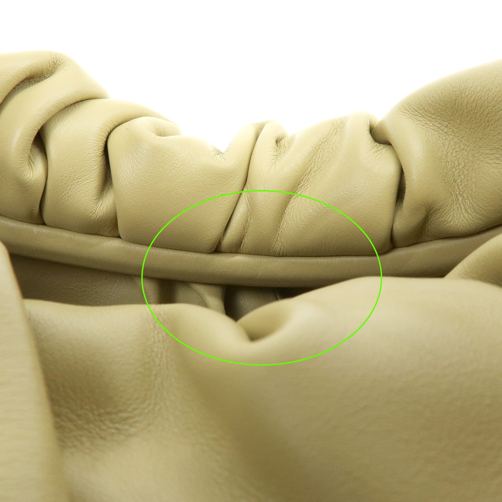 BOTTEGA VENETA The Shoulder Pouch Leather Shoulder Bag Yellow Beige