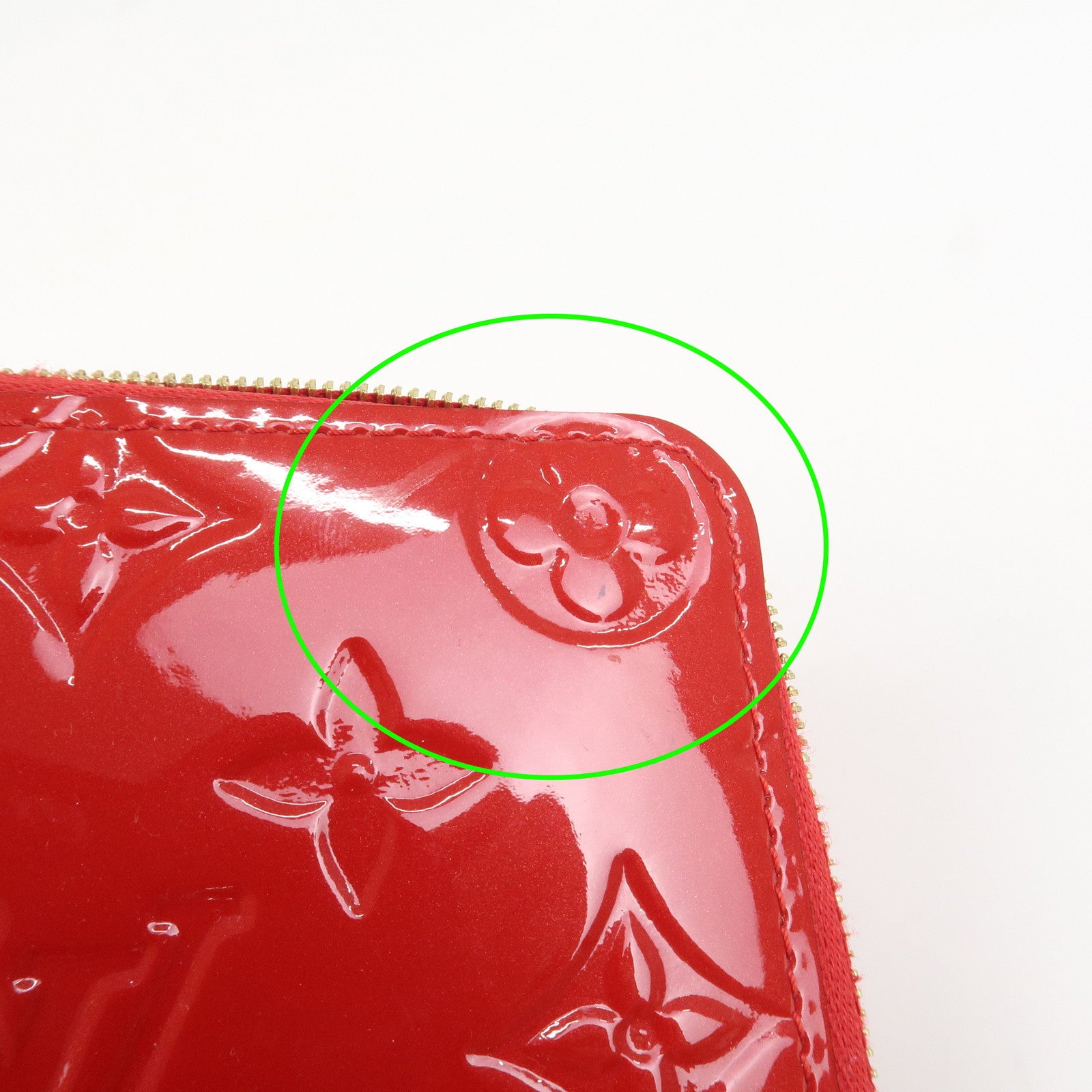 Louis Vuitton Vernis Leather Zippy Coin Purse Wallet Cerise M90202