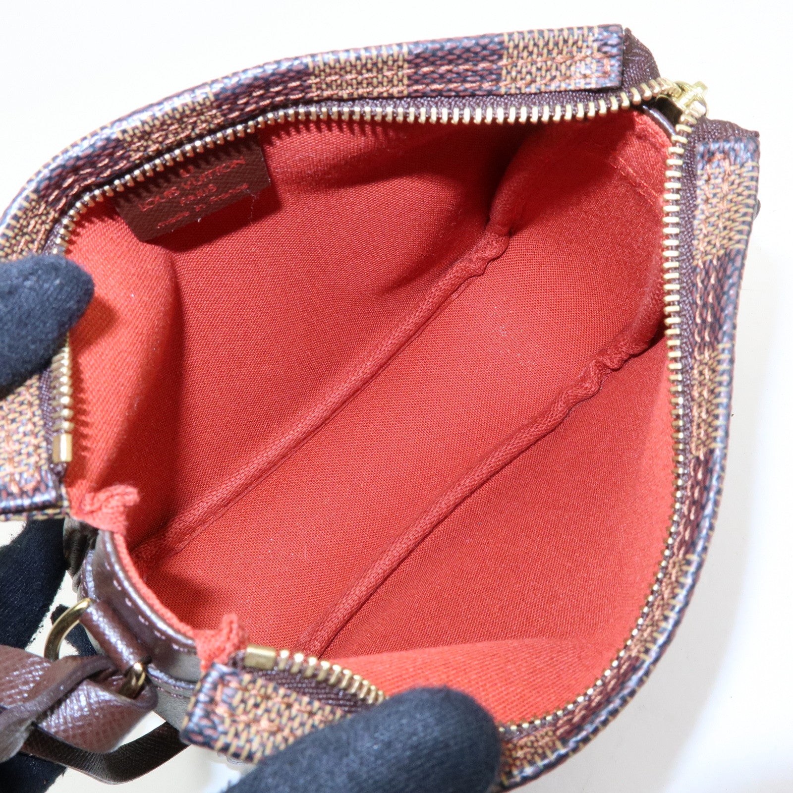 Louis Vuitton Damier Trousse Makeup Accessory Pouch Brown N51982
