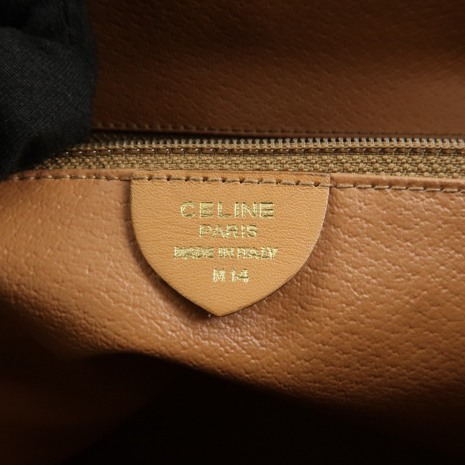 CELINE Macadam PVC Leather Shoulder Bag Hand Bag Brown