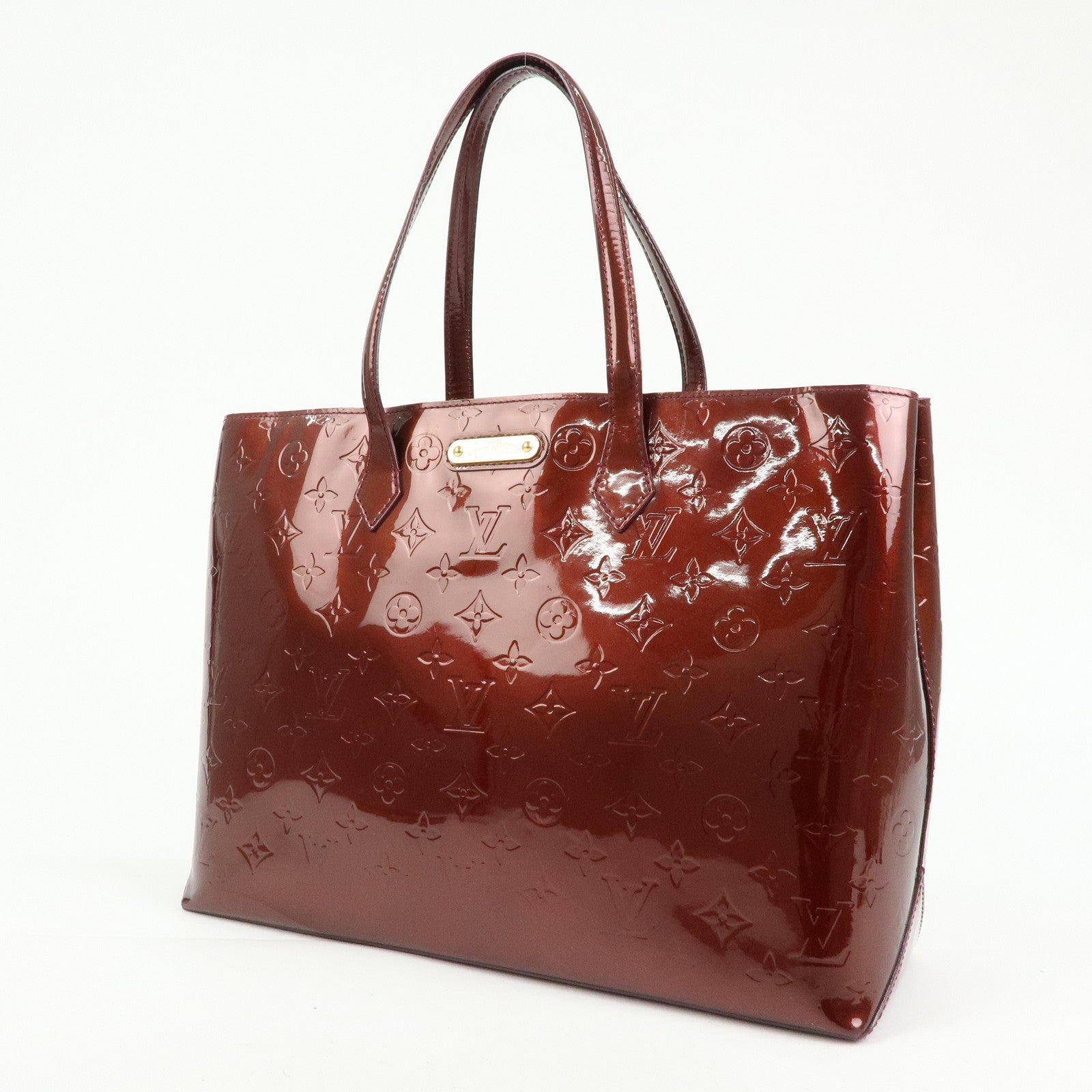 Louis Vuitton Monogram Vernis Leather Wilshire MM Tote Bag M91646