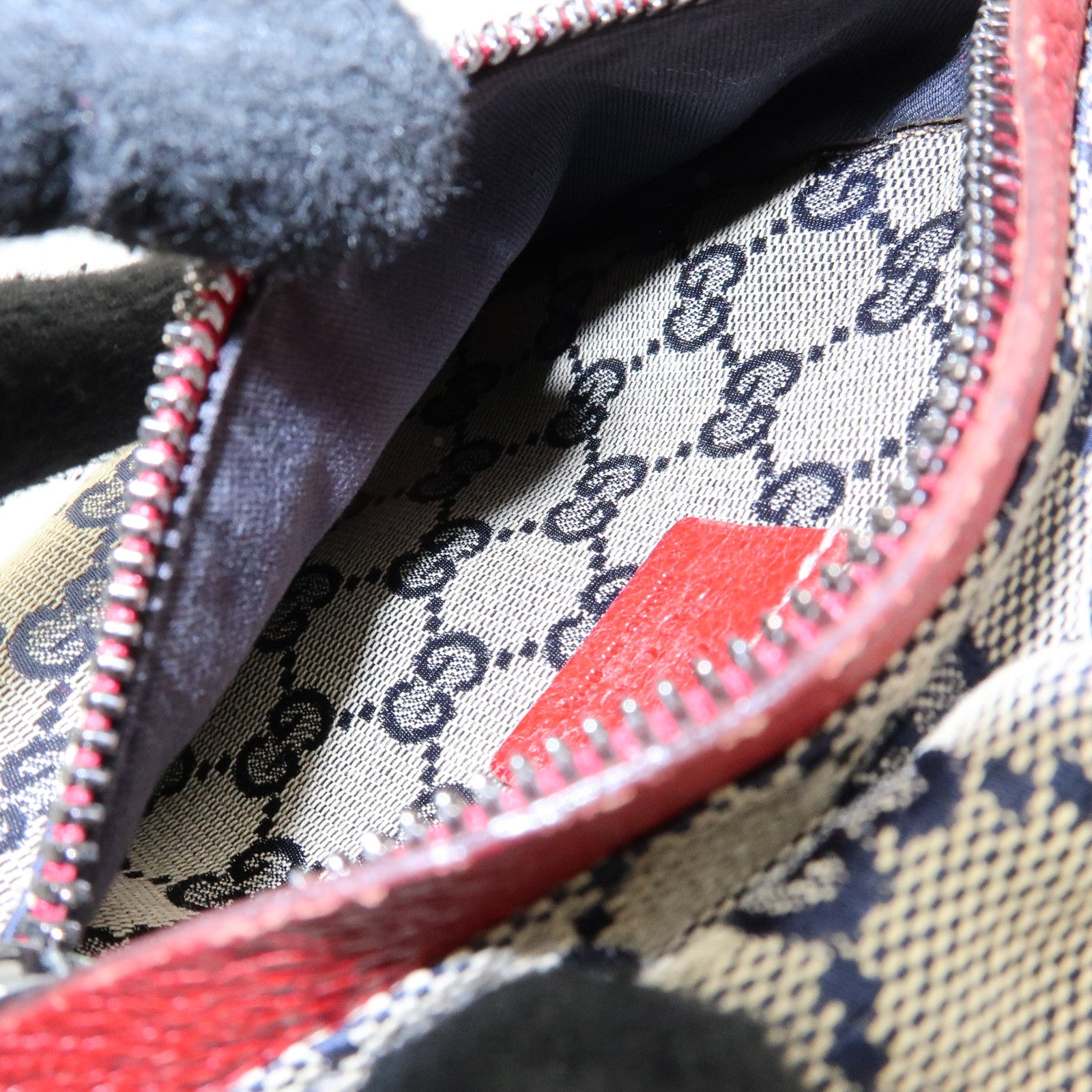 GUCCI Sherry GG Canvas Leather Waist Bag Crossbody Bag 28566