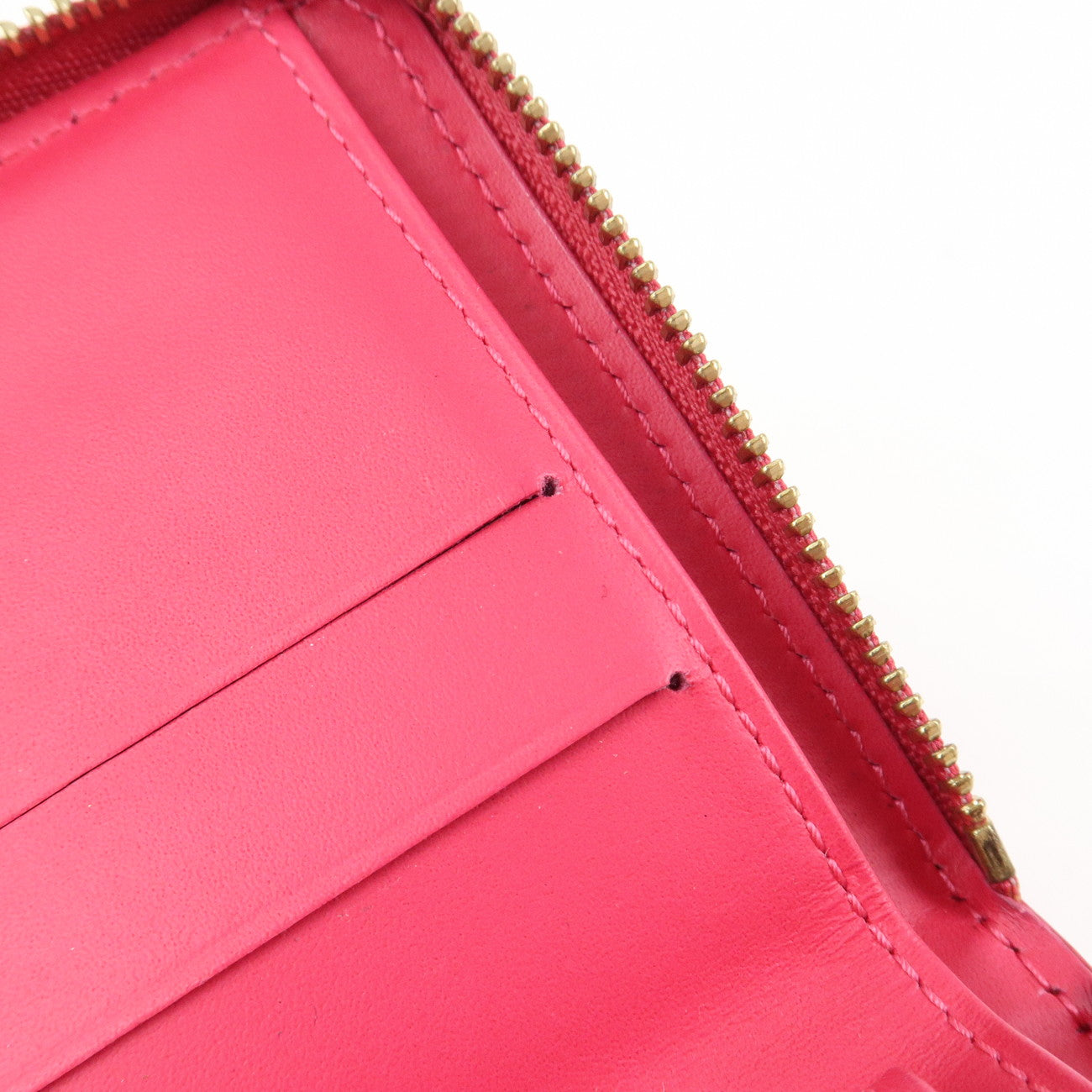 Louis Vuitton Monogram Vernis Bloom Zippy Wallet Pink M91238