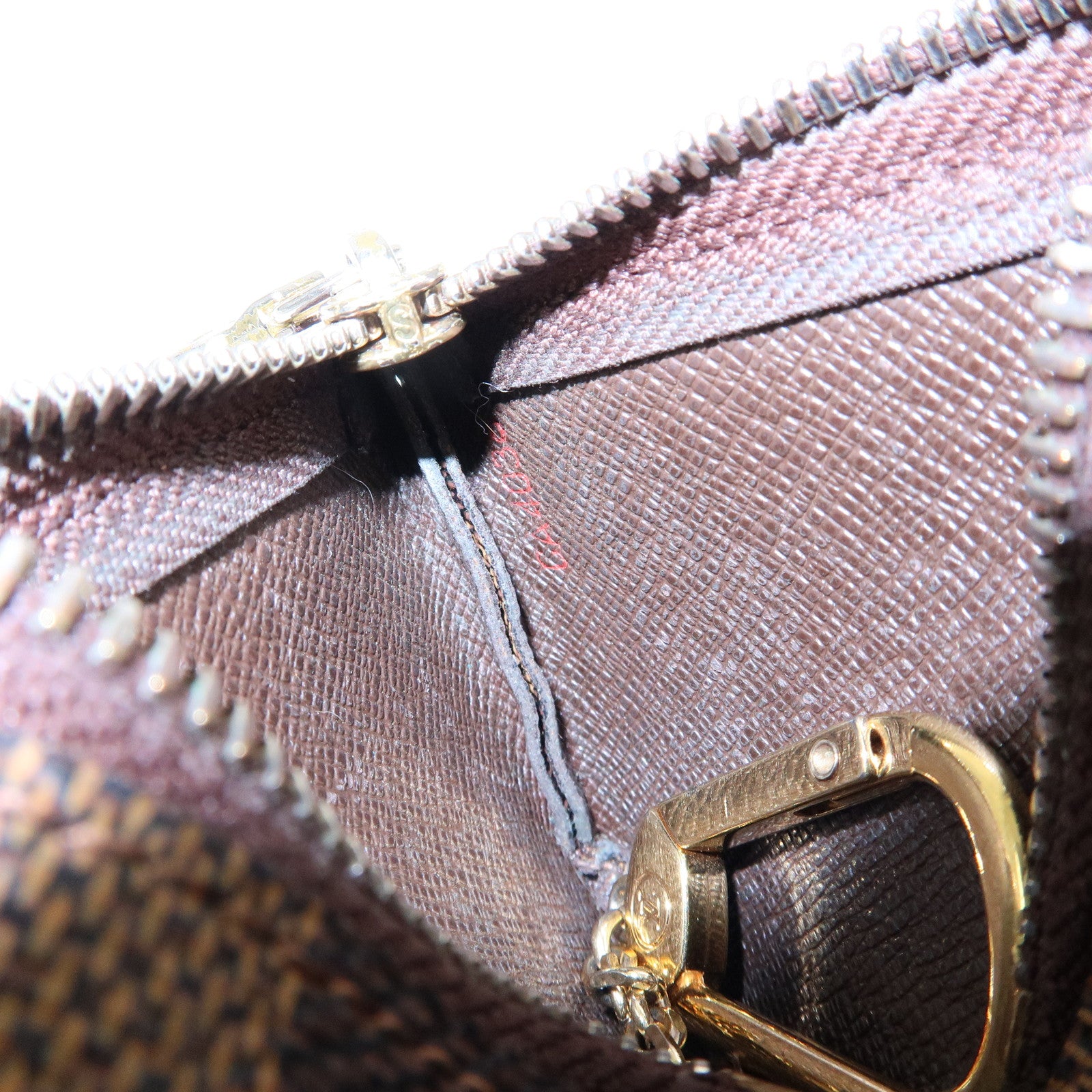 Louis Vuitton Damier Canvas Pochette Cles Damier Ebene N62658