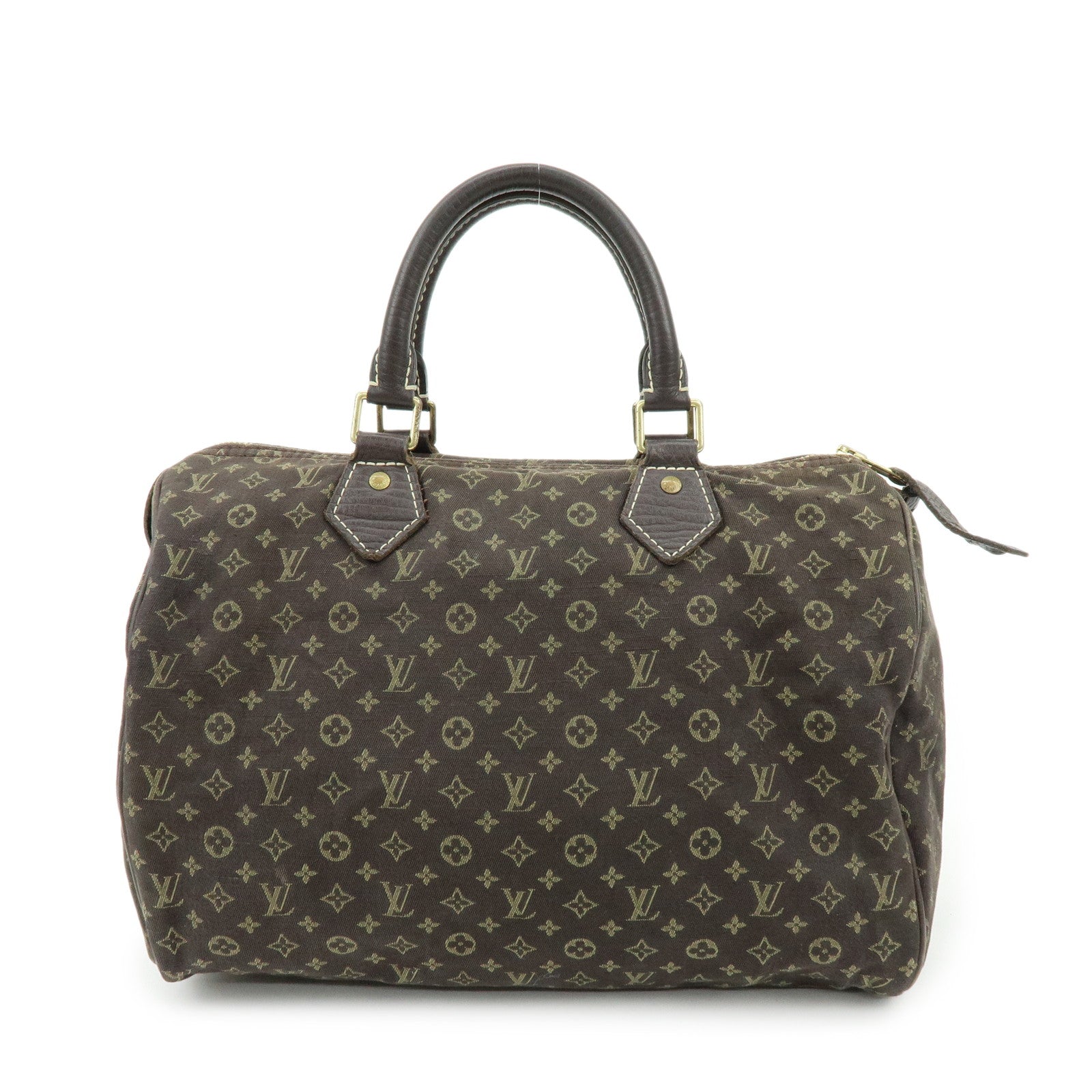 Louis Vuitton Monogram Mini Lin Speedy 30 Boston Bag Ebene M95224