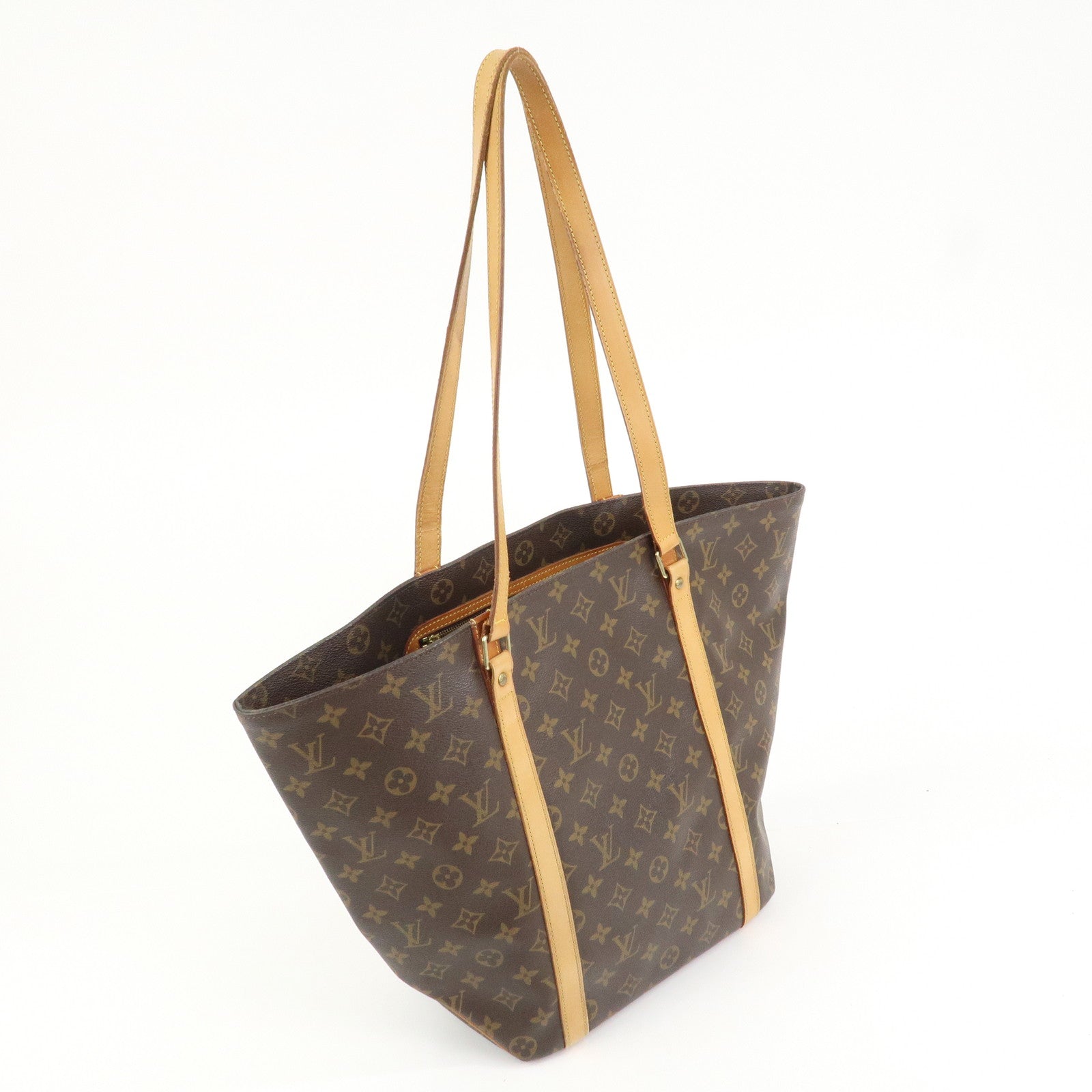 Louis Vuitton Monogram Sac Shopping Shoulder Bag Brown M51108
