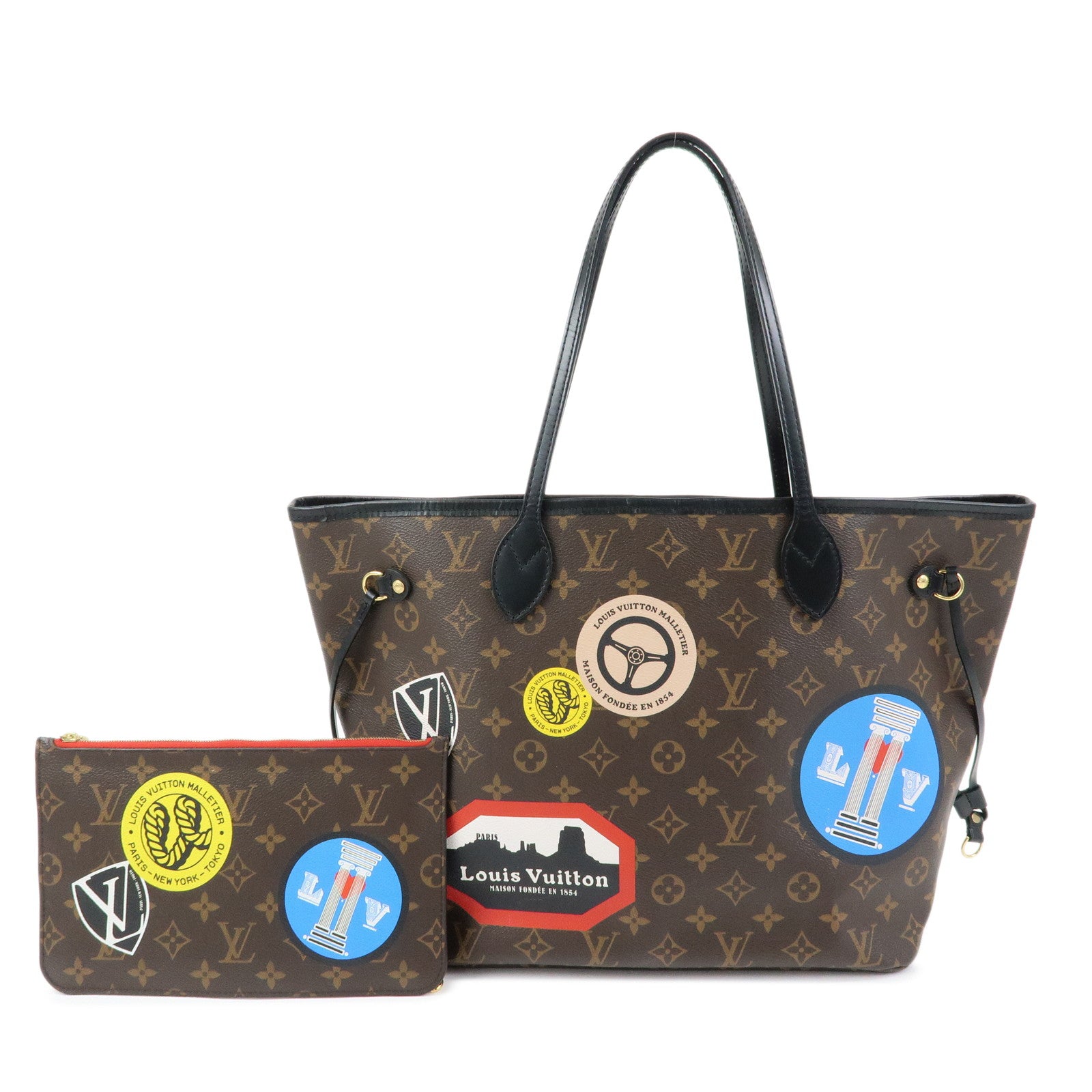 Louis Vuitton Monogram LV World Tour Neverfull MM Tote Bag M42844