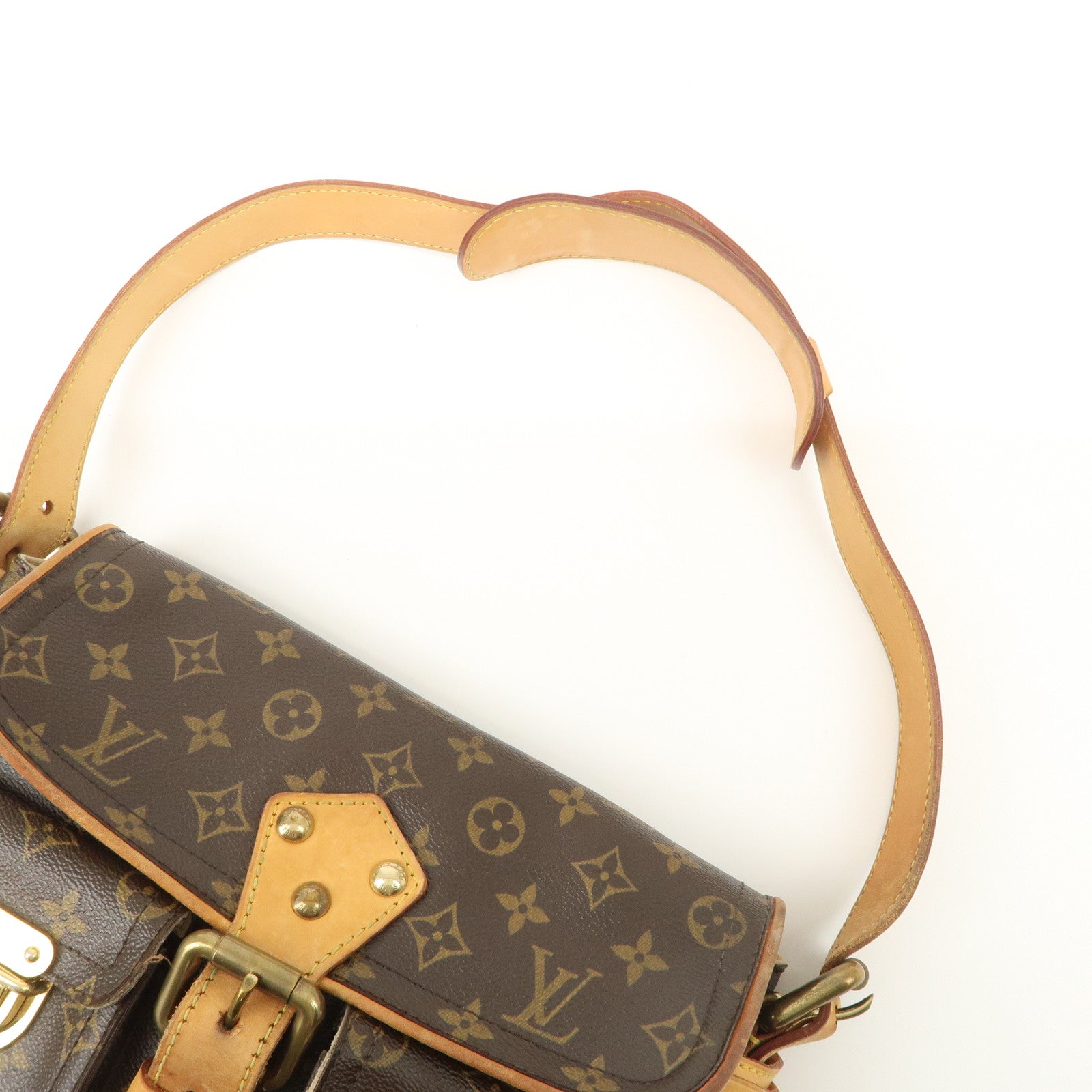 Louis Vuitton Monogram Hudson PM Shoulder Bag Brown M40047
