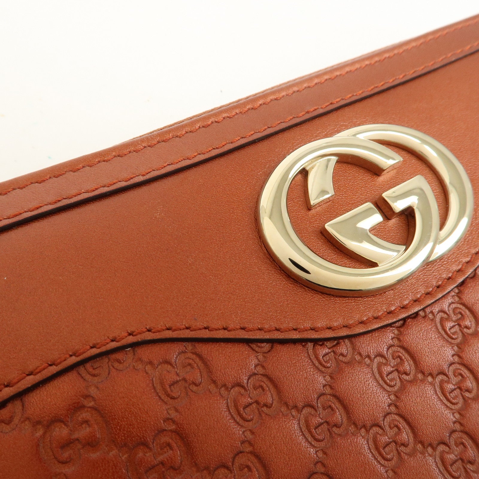 GUCCI Sukey Interlocking G Micro Guccissima Zippy Wallet 308012