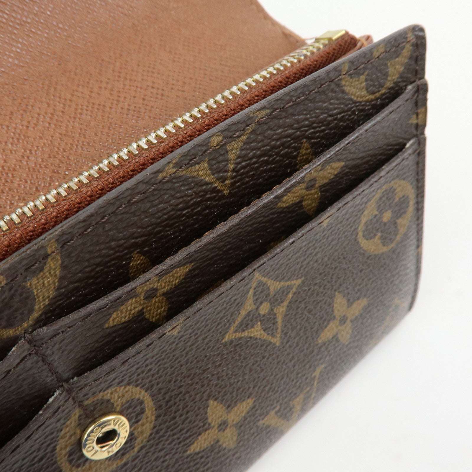 Louis Vuitton Monogram Portefeuille Sarah Long Wallet Brown M61734