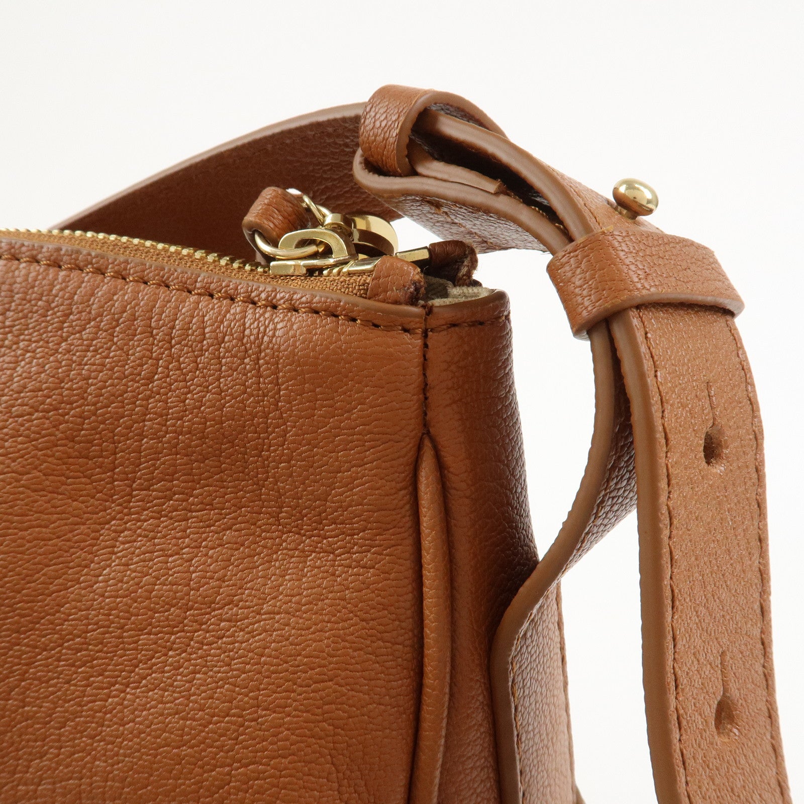 Chloe See By Chloe Hana Suede Leather Shoulder Crossbody Bag Brown
