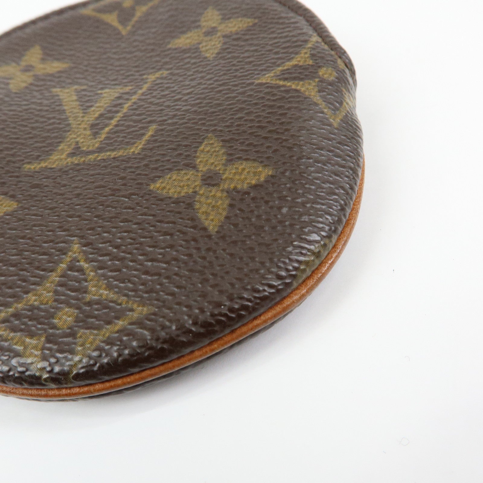 Louis Vuitton Monogram Porte Monnaie Rond Coin Case Brown M61926