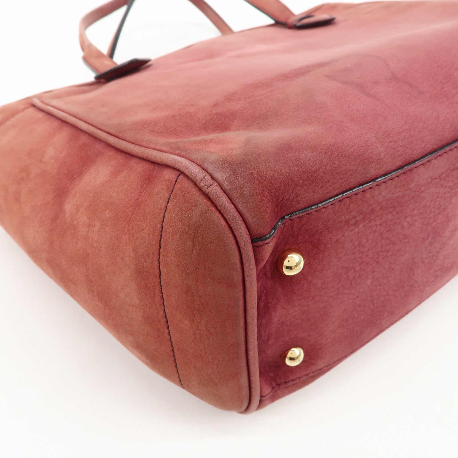 LOEWE Heritage Suede Tote Bag Shoulder Bag Brown