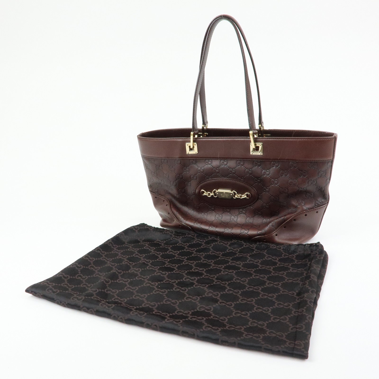 GUCCI Guccissima Leather Tote Bag Hand Bag Brown 145993