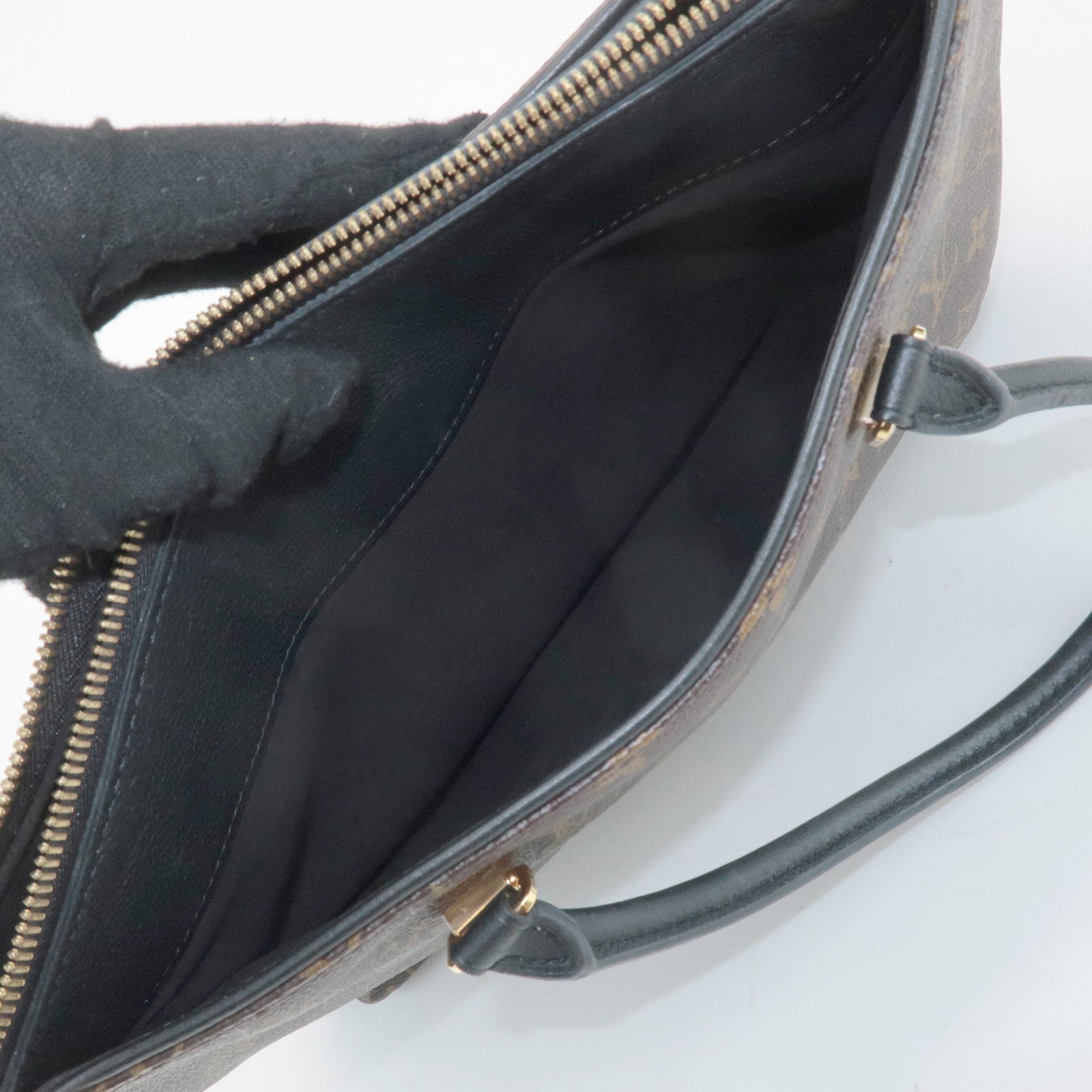 Louis Vuitton Monogram Pallas 2Way Hand Bag Noir M42756 Used