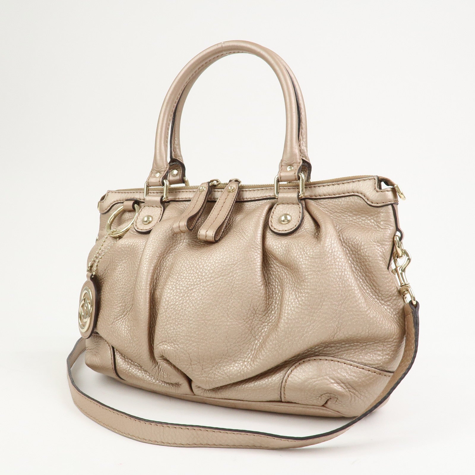 GUCCI Sukey Interlocking G Leather 2Way Bag Shoulder Bag 247902